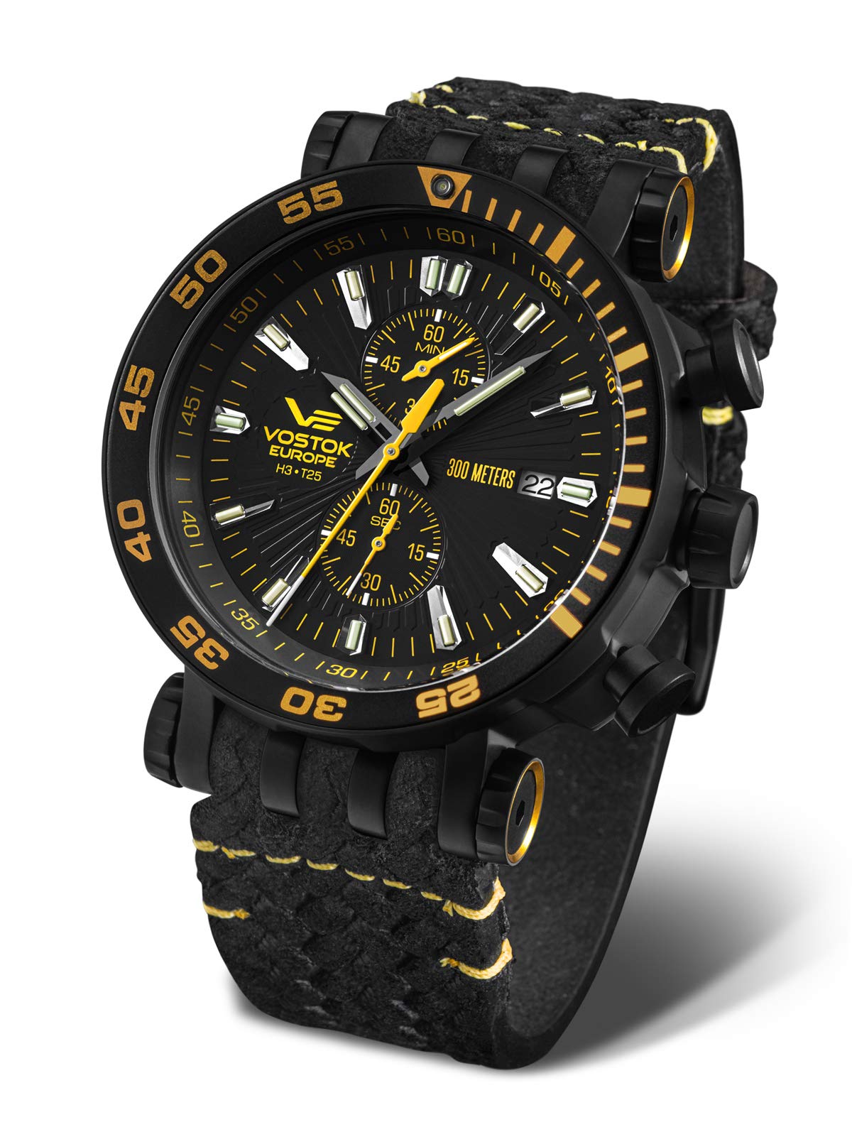 Vostok Europe Reloj Analógico para Hombres de Cuarzo con Correa en Cuero VK61-575C589