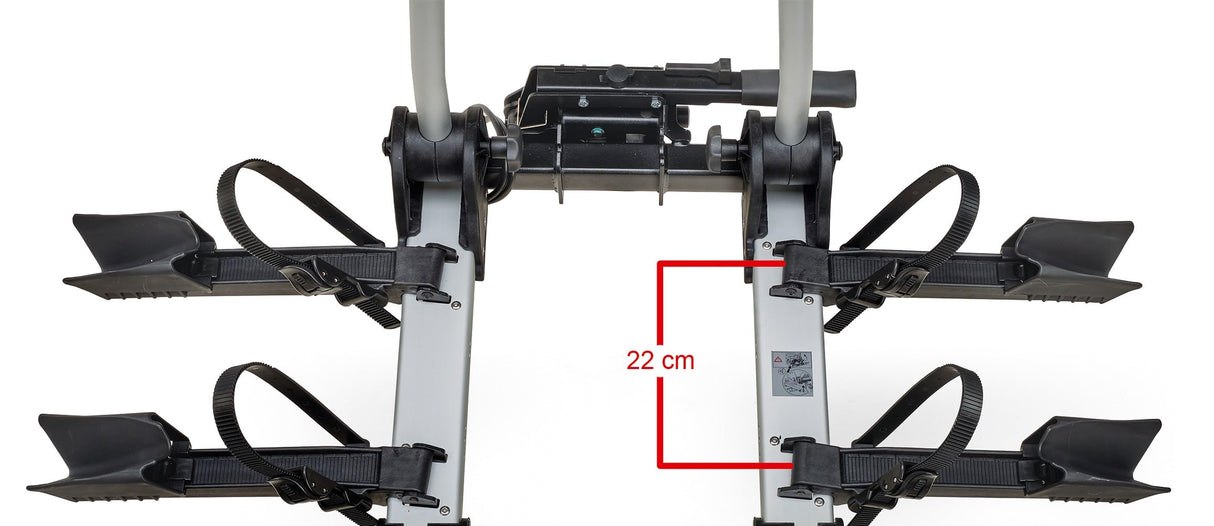 Westfalia Portabicicletas Bikelander para Enganches, para 3 Bicicletas, Apto para Bicicletas eléctricas, Plegable, Luces híbridas LED