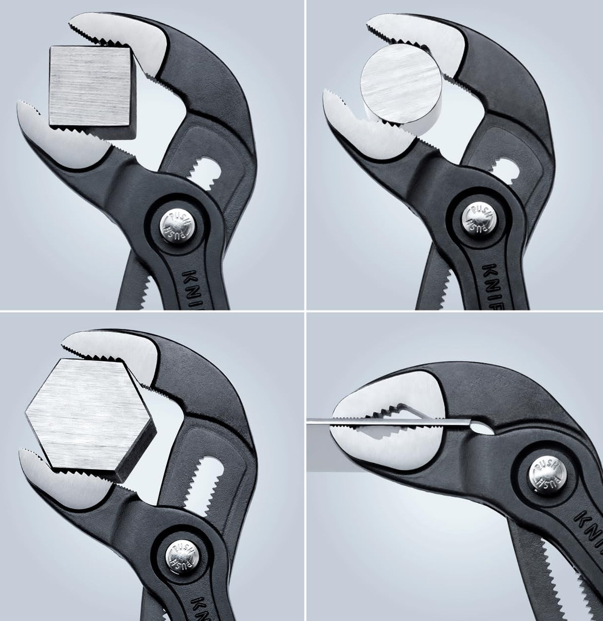 KNIPEX Herramientas - Juego de 3 piezas Cobra con bolsa de almacenamiento (87 01 125, 87 01 250, 87 01 300, 9K 00 90 12 US) (9K0080122US)