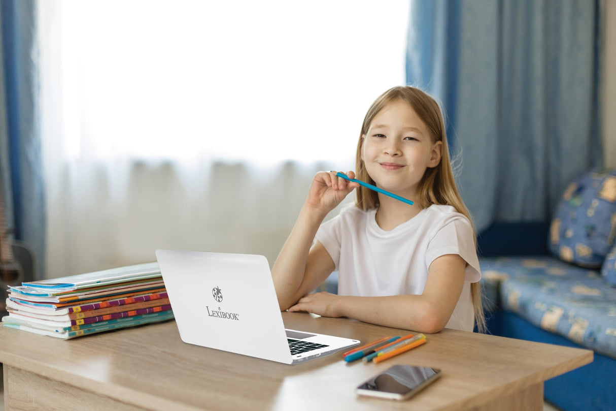 Lexibook LAPTAB 10, Ordenador portátil con Pantalla táctil, para Toda la Familia, Contenido Educativo y Divertido, Funciona con Android, Control Parental, Ultra Delgado y Ligero, LT10FR