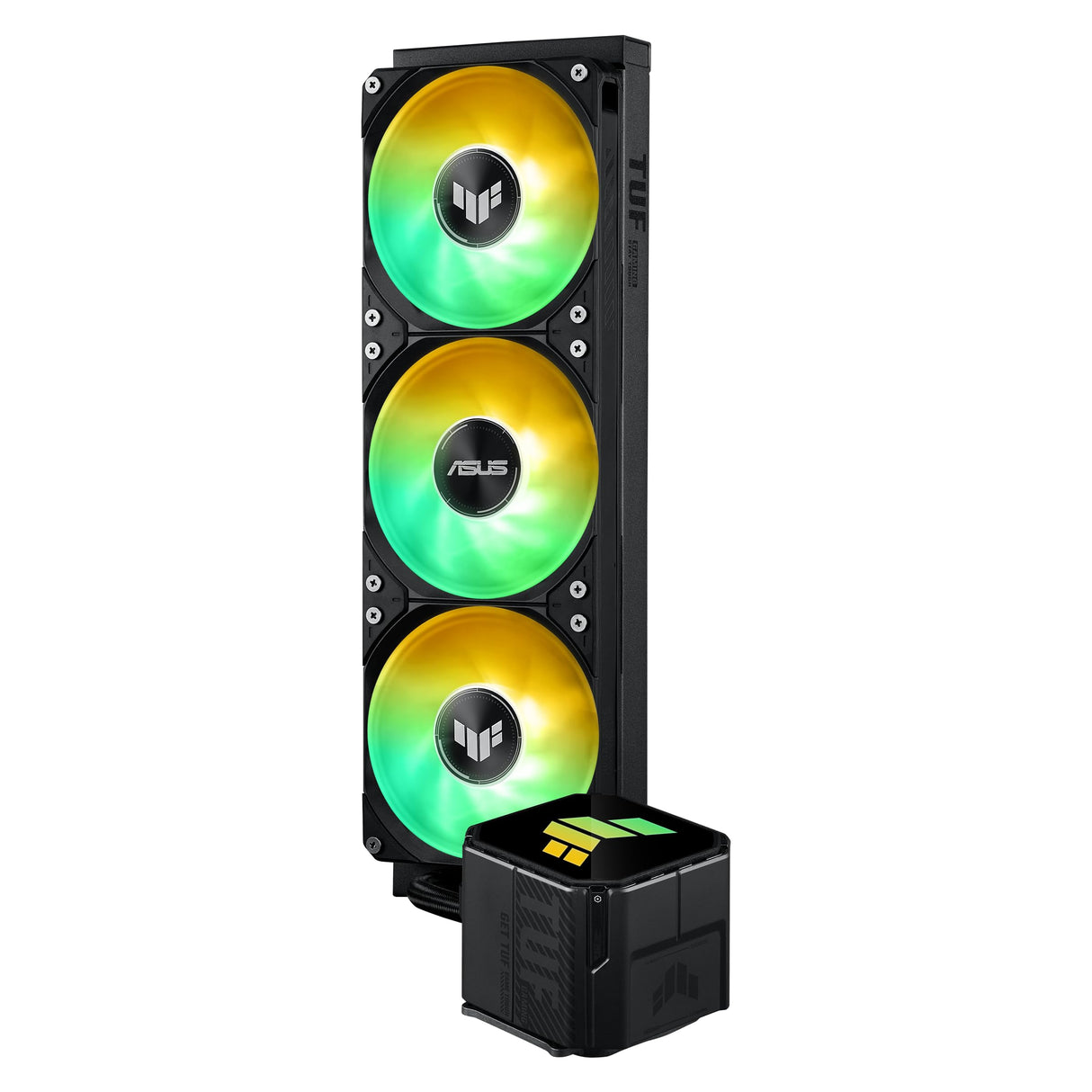 ASUS TUF Gaming LC III 360 ARGB - Refrigerador líquido para CPU todo en uno (ventilador triple integrado preinstalado, mangueras de 400 mm, Intel LGA 1851, 1700, 1200 y AMD AM5, AM4, iluminación Aura