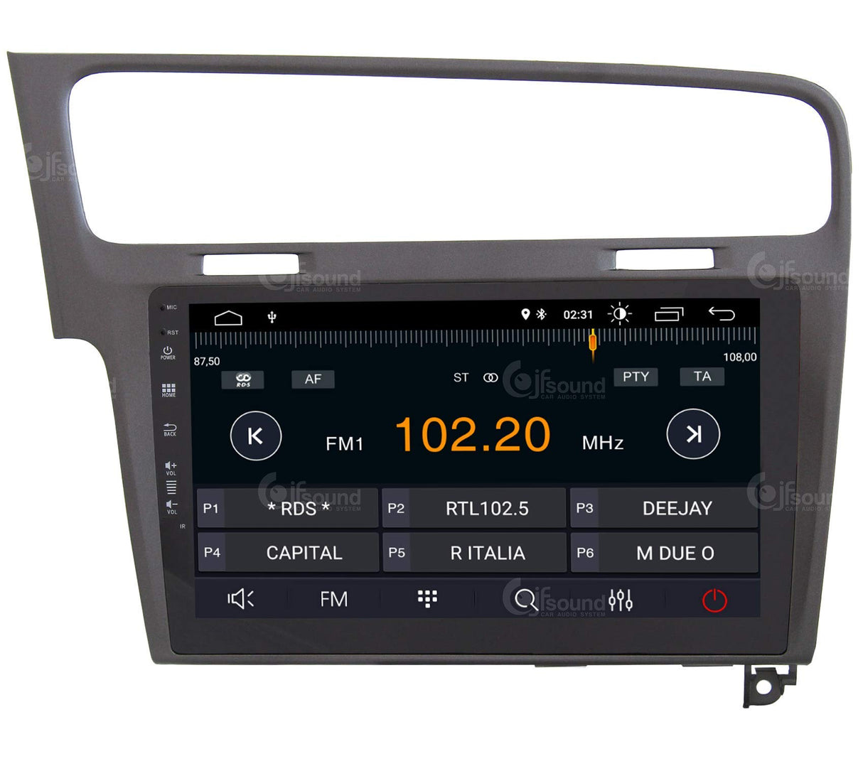 Jf Sound car audio system Radio de Coche Personalizada Golf 7 Android GPS Bluetooth WiFi Dab USB Full HD Touchscreen Display 10”