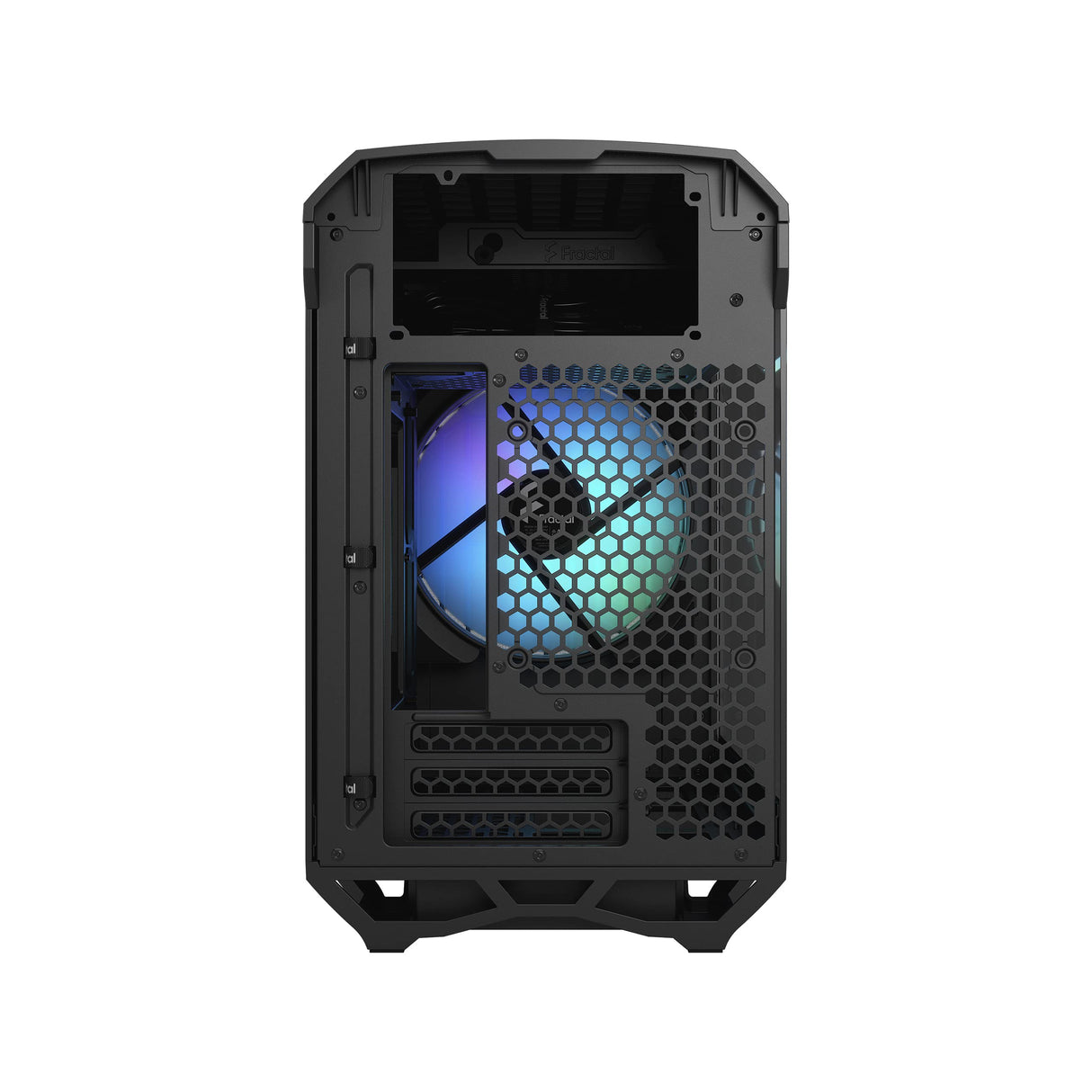 Fractal Design Torrent Nano RGB Black - Light Tint Tempered Glass Side Panels - Open Grille for Maximum Air Intake - 180mm RGB PWM Fan Included - Type C - mATX Airflow Mini Tower PC Gaming Case