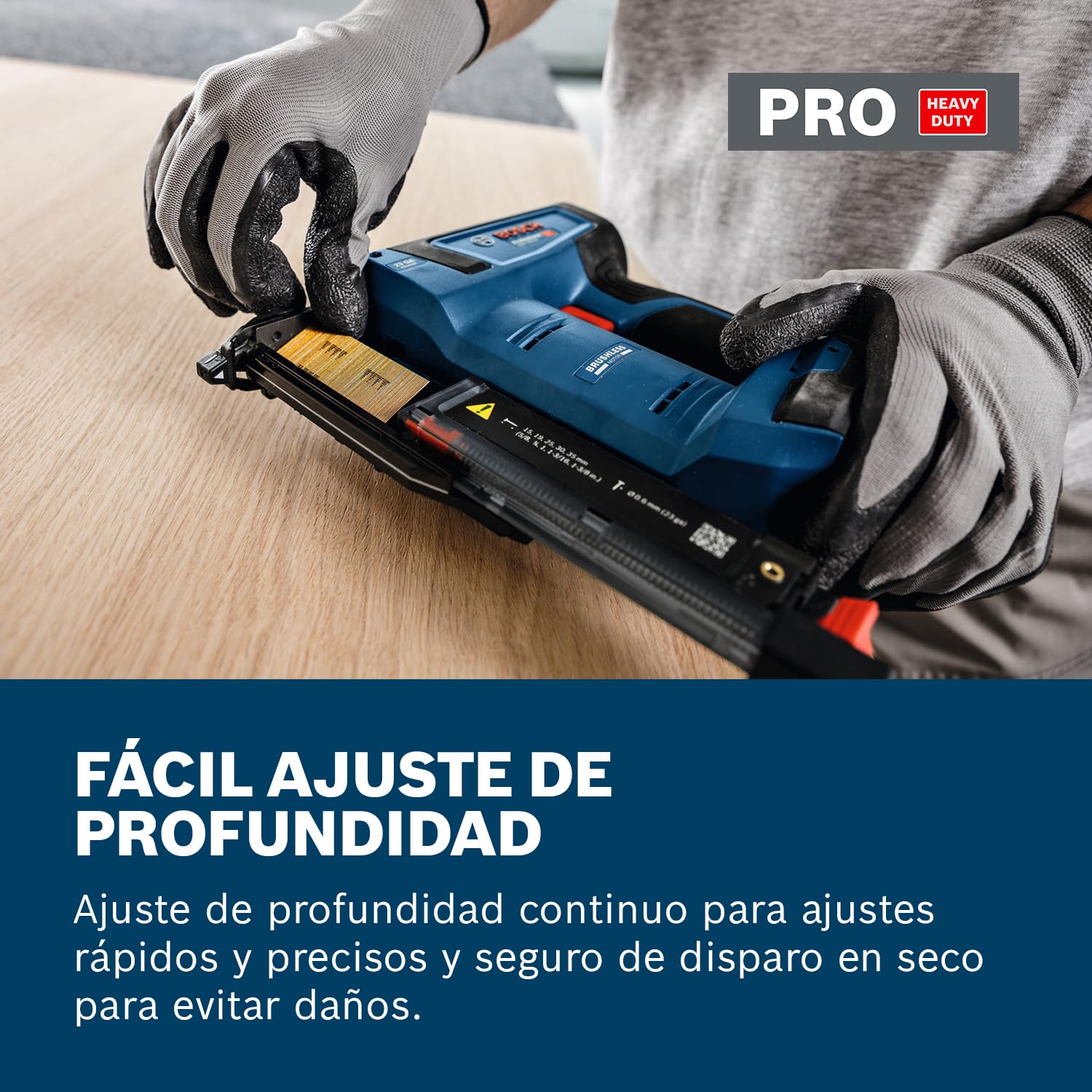 Clavadora para madera a batería GNH 18V-35 con Bosch Professional 18V System (bajo retroceso, motor Brushless sin escobillas, incl. gancho para el cinturón, L-BOXX 136)