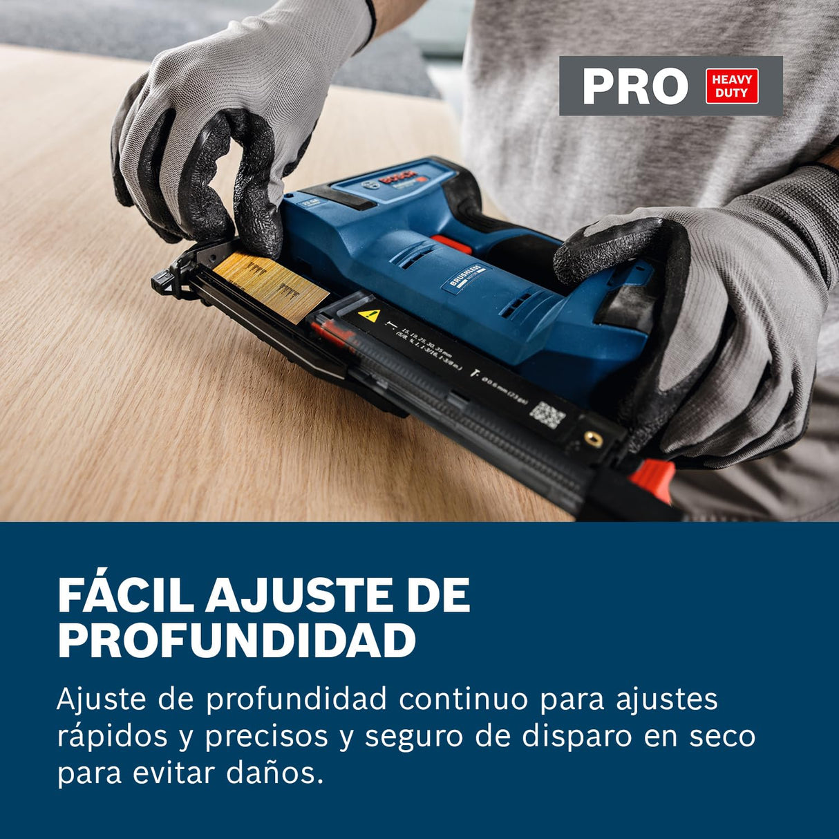 Clavadora para madera a batería GNH 18V-35 con Bosch Professional 18V System (bajo retroceso, motor Brushless sin escobillas, incl. gancho para el cinturón)