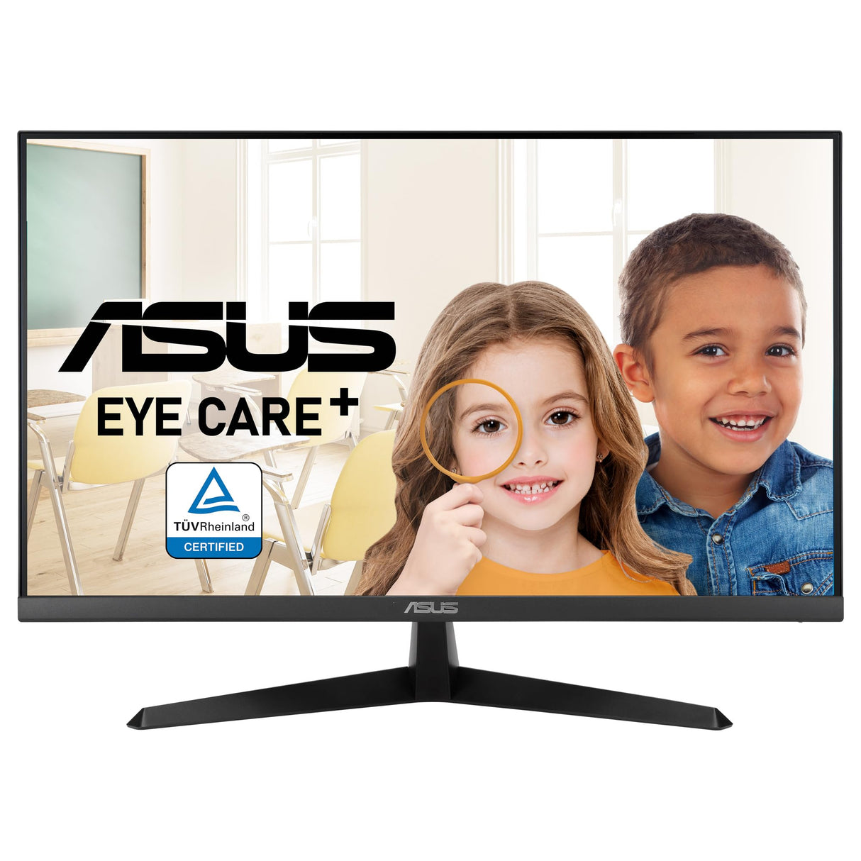 ASUS VY27UQ Monitor Eye Care de 27 Pulgadas 4K, 3840 x 2160, IPS, HDR-10, Adaptive Sync, tecnología Eye Care Plus, Filtro de luz Azul, antiparpadeo, Tratamiento Antibacteriano