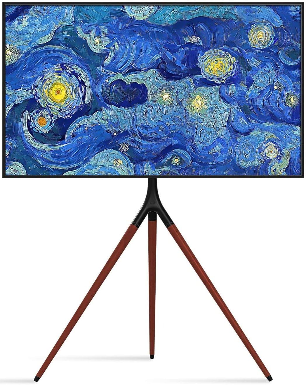 Techly 105209 Soporte de Suelo para Pantalla LCD/LED/Plasma 45-65" Estilo de Caballete Nuez Oscuro