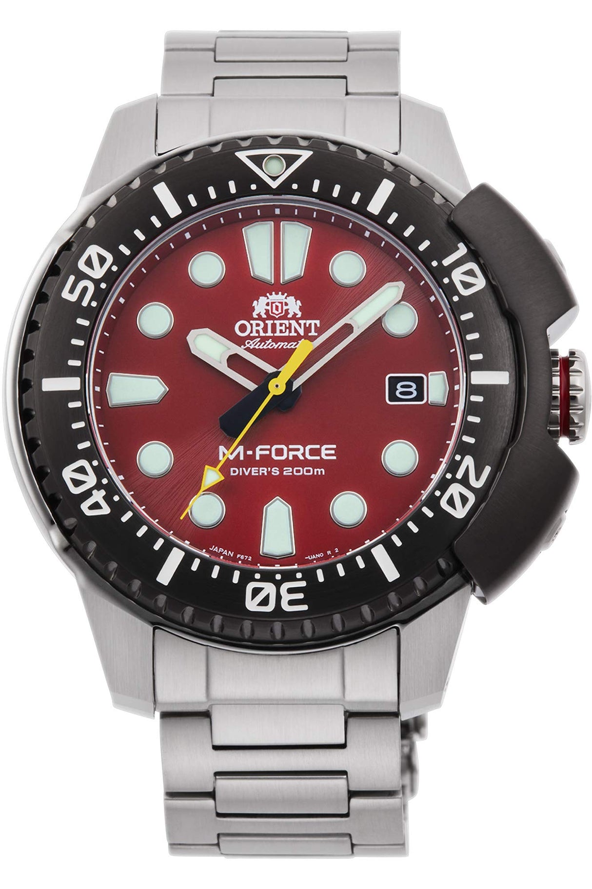 Orient M-Force - Reloj de Pulsera automático para Hombre, Cuerda Manual, mecánico, Deportivo, Metálico., Pulsera
