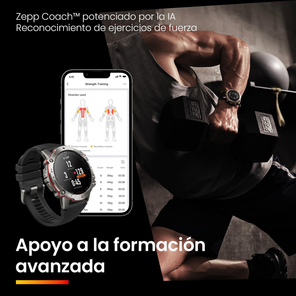 Amazfit Falcon 49mm Smartwatch GPS Multideporte Premium Seguimiento GPS Preciso de Doble Banda Reloj de Entrenamiento Fuerza 150+ Modos Deportivos Cuerpo de Titanio Pantalla de zafiro 20 ATM