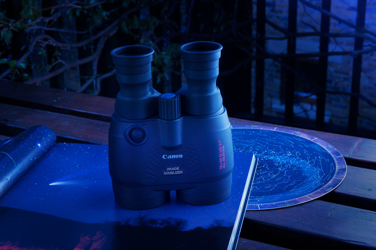 Canon 18x50 IS - Prismático (estabilizador) negro