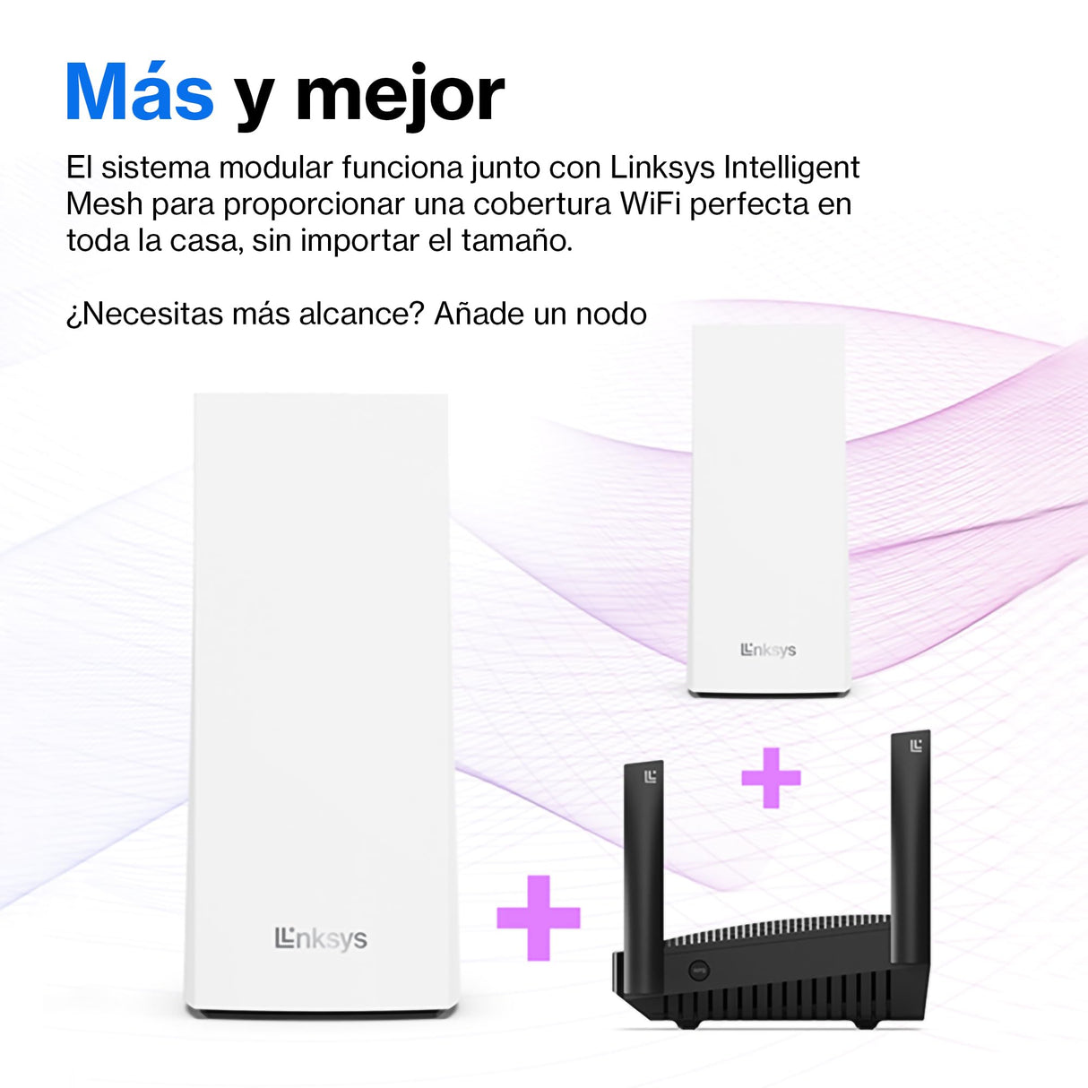 Linksys Velop MX4200 sistema WiFi 6 mesh tribanda (AX4200), router WLAN, repetidor, extensor con hasta 260 m² de cobertura, 3,5 veces más veloz, más de 40 dispositivos, paquete de 1, blanco