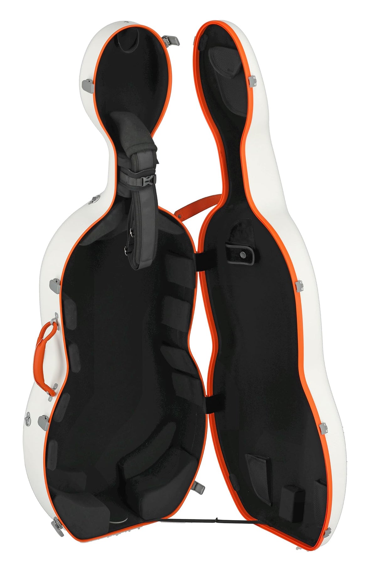 GEWA Pure Estuche para violonchelo Policarbonato FUN 4/4 Blanco Naranja