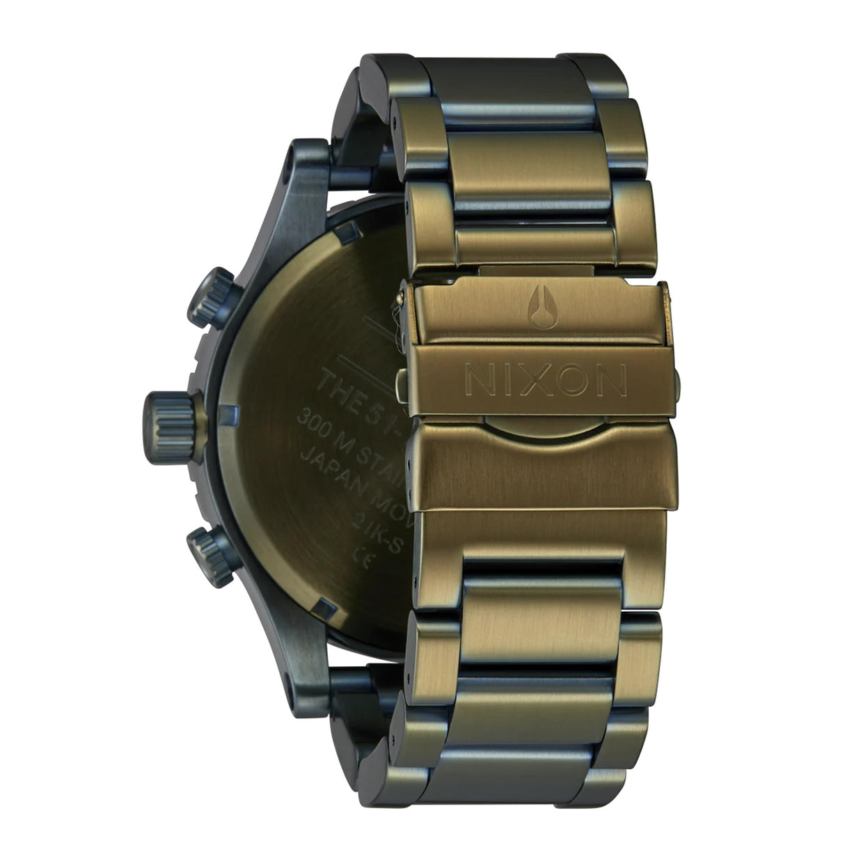 Nixon Reloj Analógico para Hombres de Cuarzo japonés con Correa en Acero Inoxidable A1389-5092-00