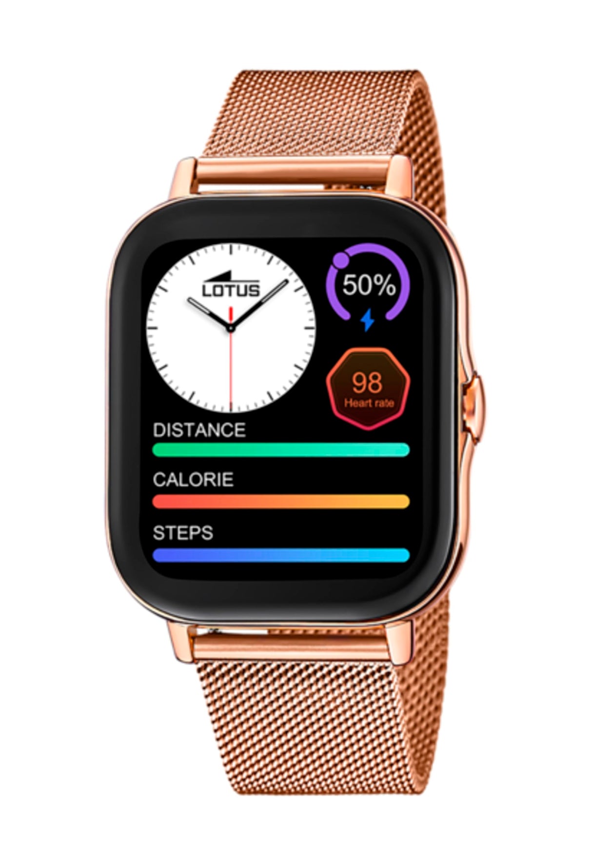 LOTUS Reloj Mujer 50045/1 Smartwatch Caja de Aleacion de Zinc Rosa Correa de Acero Inoxidable 316l Rosa