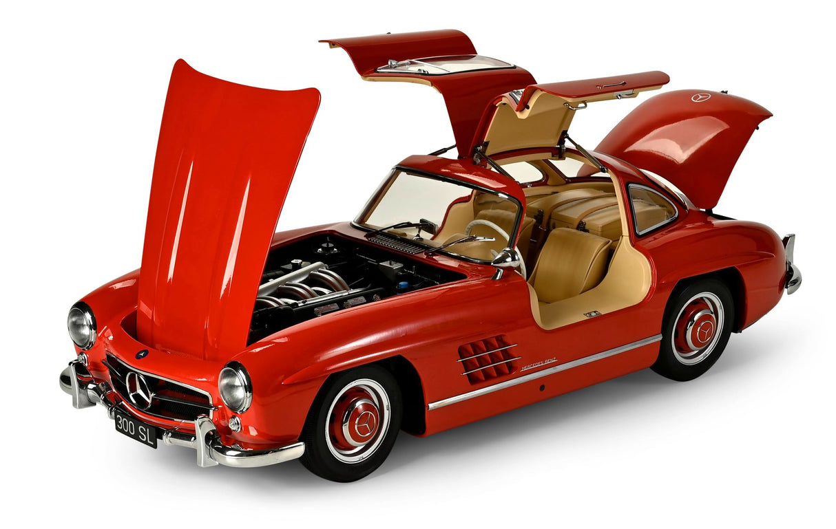 IXO Colecciones 1:8 IXO Mercedes 300 SL Rojo - modelismo, maquetas, Kit de construcción, Kit de modelismo, 602 Piezas