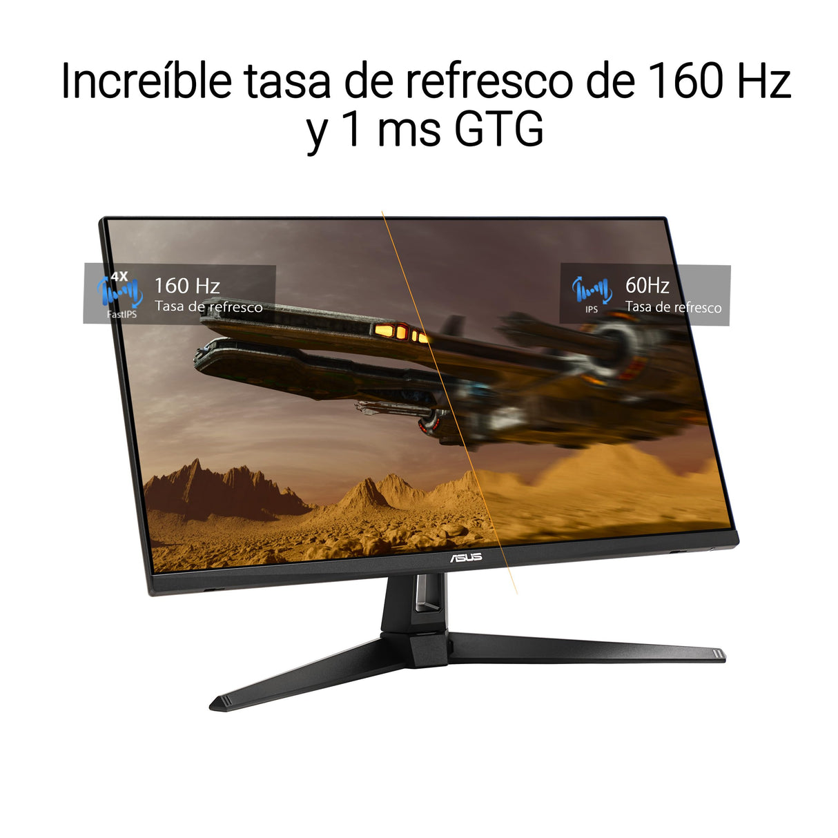 ASUS TUF Gaming VG27UQ1A Monitor Gaming de 27 Pulgadas 4K, HDR, 160 Hz, ELMB Sync, Tiempo de Respuesta de 1 ms, 95% DCI-P3, DisplayWidget Center, AMD FreeSync Premium, Compatible con NVIDIA G-Sync
