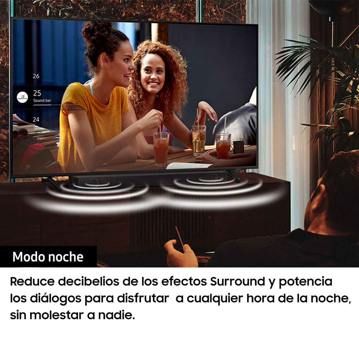 Samsung Barra de Sonido HW-C400/ZF - Subwoofer Integrado, Surround Sound Expansion (SSE), Conexión a TV por Bluetooth, One Remote Control y Modo Noche