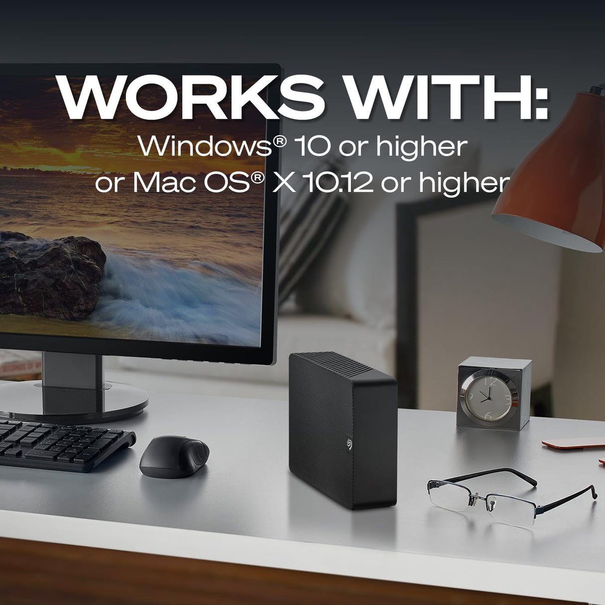 Seagate Expansion Desktop 24TB, Unidad De Disco Duro Externa HDD, 3.5 Pulgadas, USB 3.0, PC & Notebook, Rescue Services (STKP24000400)