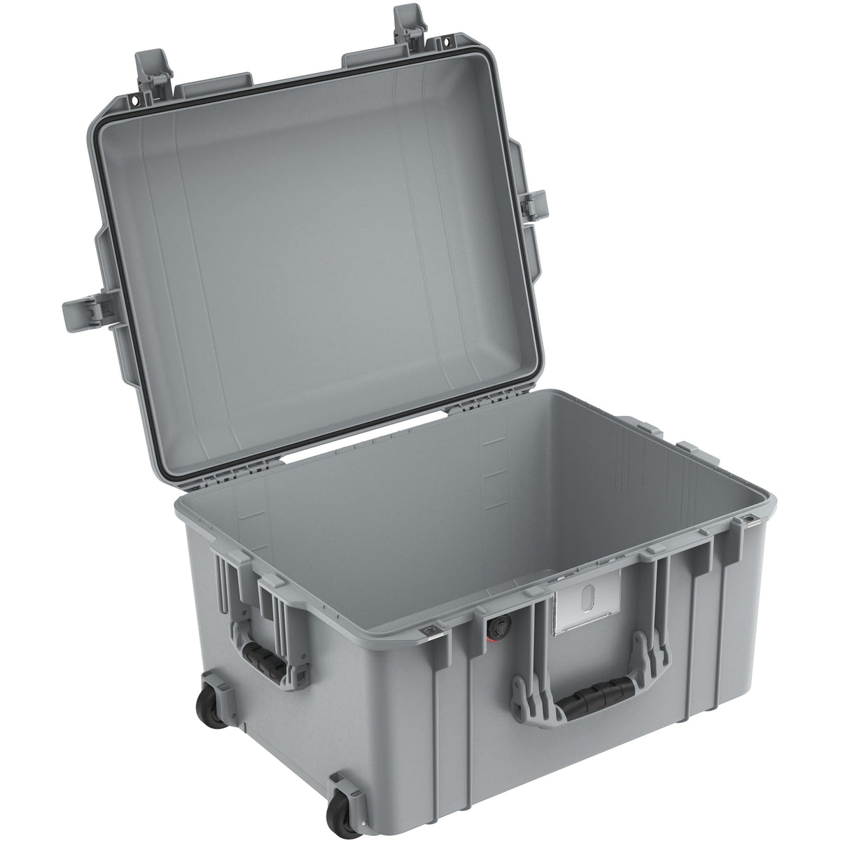 PELI 1607 Air Maleta Trolley Ultra Resistente y Ligera para cámaras y Sistemas ópticos, estanca e Impermeable al Polvo, 63L de Capacidad, Fabricada en EE.UU., sin Espuma, Color Gris