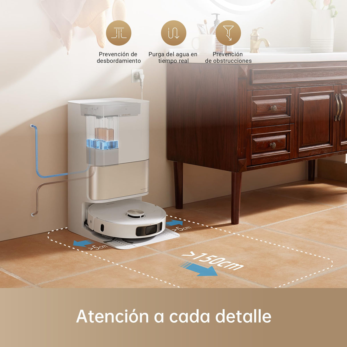Dreame Kit de conexión de agua de llenado y vaciado automático para X40 Ultra Complete/L10s Pro Ultra para una limpieza sin esfuerzo, Original Dreame