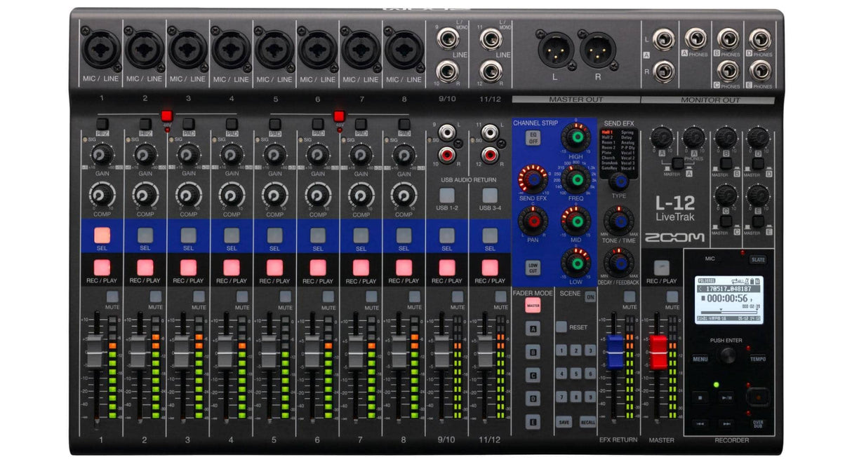 Zoom L-12 LiveTrak - Digital Mixer and Recorder