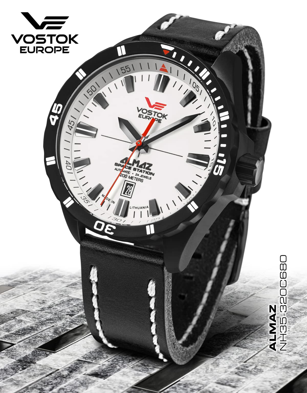 Vostok Europe Reloj Analógico para Hombres de Automático con Correa en Cuero NH35-320C680