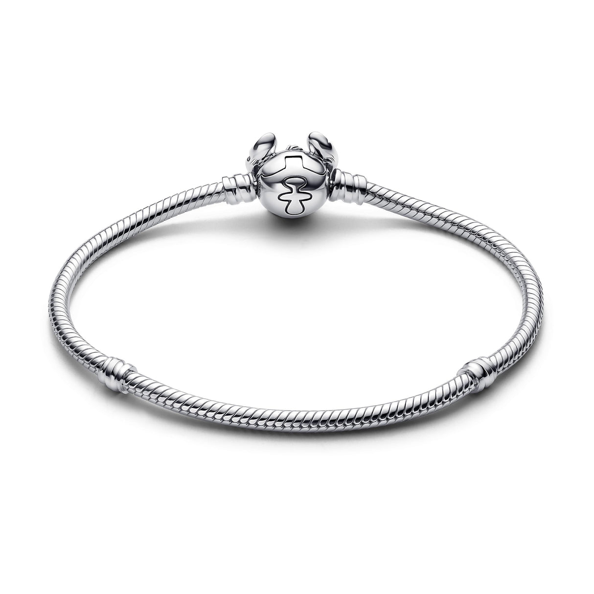 Pandora Disney Stitch 593738C01-17 - Pulsera de plata de ley con eslabones de serpiente (17 cm), 593738C01-17, Plata de ley, No es una piedra preciosa