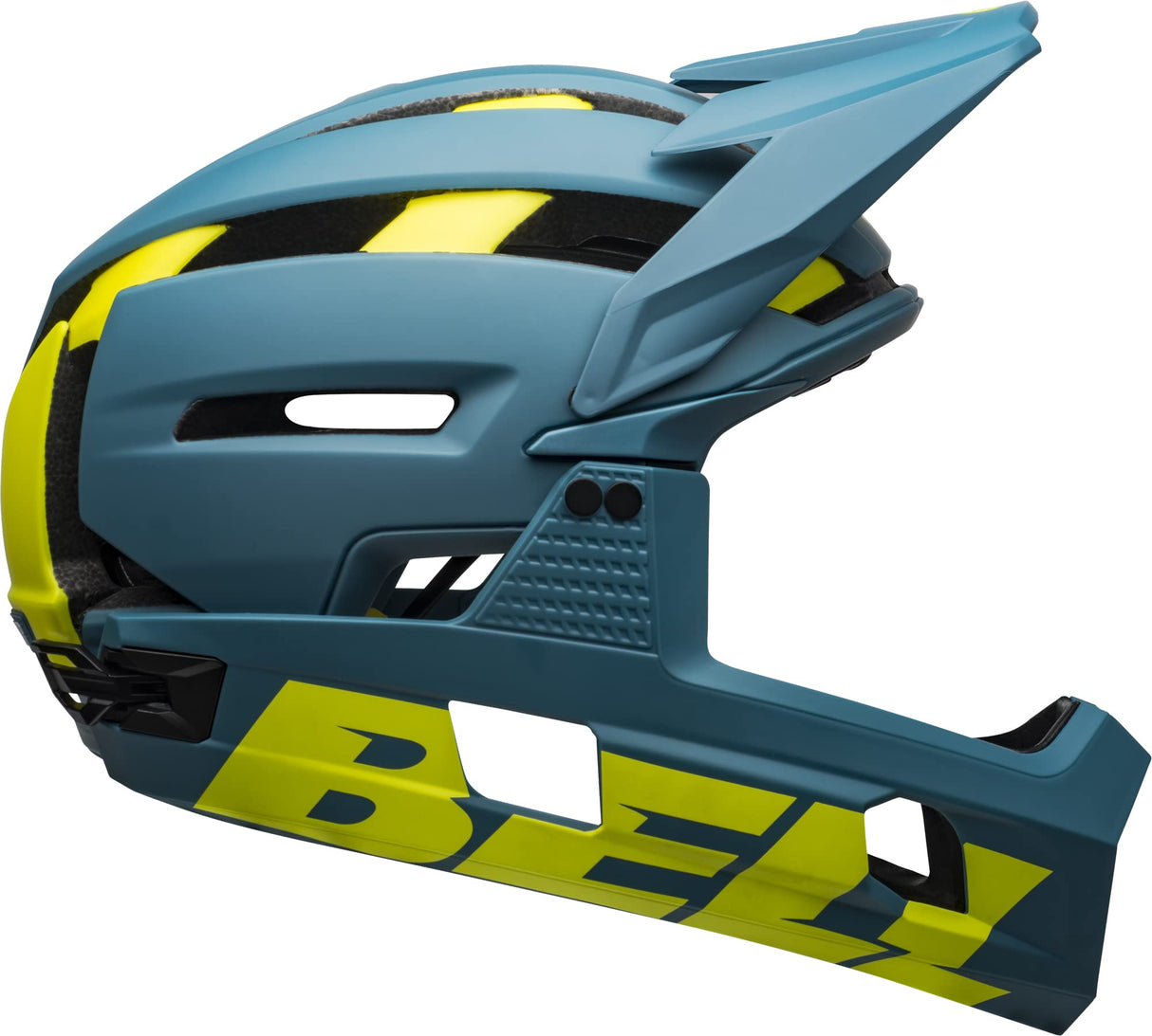 BELL Super Air R MIPS Casco de Bicicleta, Hombres, Mate/Azul Brillante/Hi-Viz, 52-56 cm