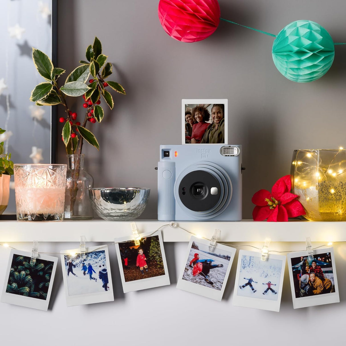 instax SQ1 Square Cámara instantánea automática, tamaño de Foto Cuadrado. Glacier Blue