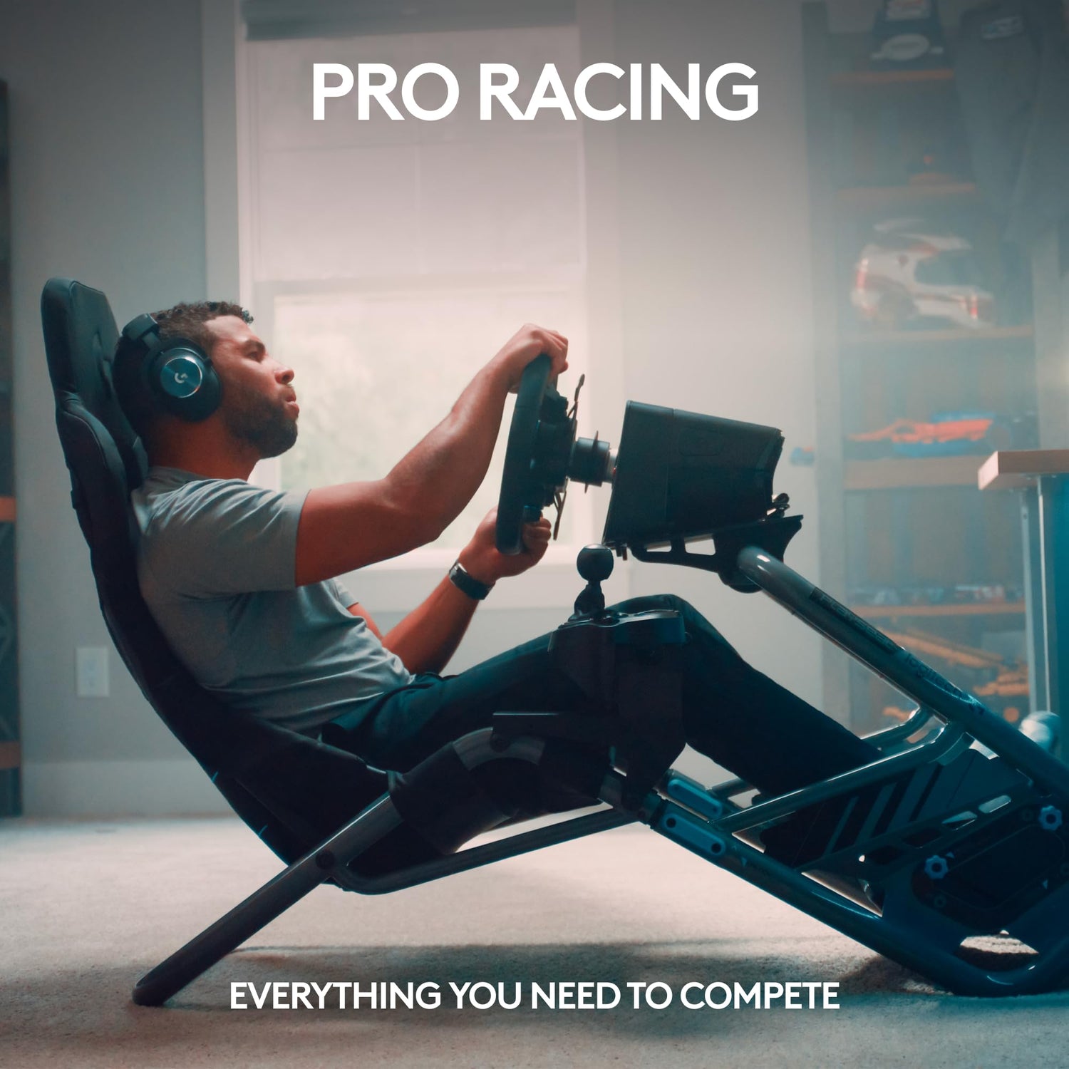 Logitech G PRO Racing Pedals - Pedales de simulación de carreras con freno con celda de carga de 100 kg, totalmente personalizables, resortes y elastómeros intercambiables, diseño modular, Negro
