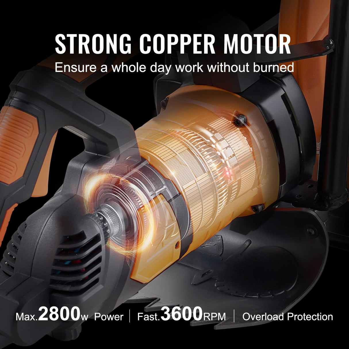 VEVOR Sierra Eléctrica para Hormigón 406mm 2800W Sierra Circular de Alta Potencia Profundidad de Corte de 152mm Sierra de Disco Húmeda/Seca con Tubería de Agua Bomba de Agua Hoja para Piedra Ladrillo