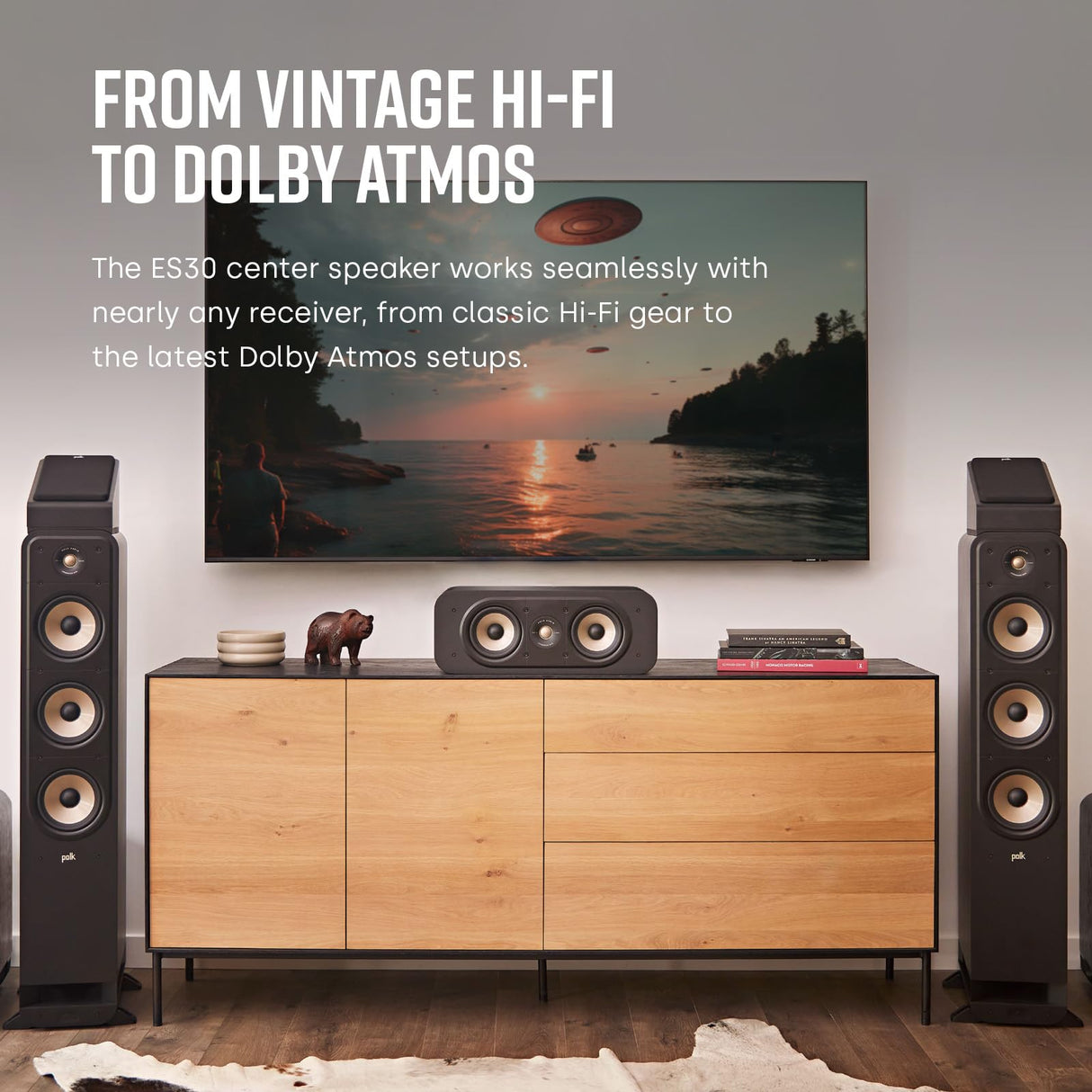 Polk Signature Elite ES30 Altavoz Central Hi-Fi Negro