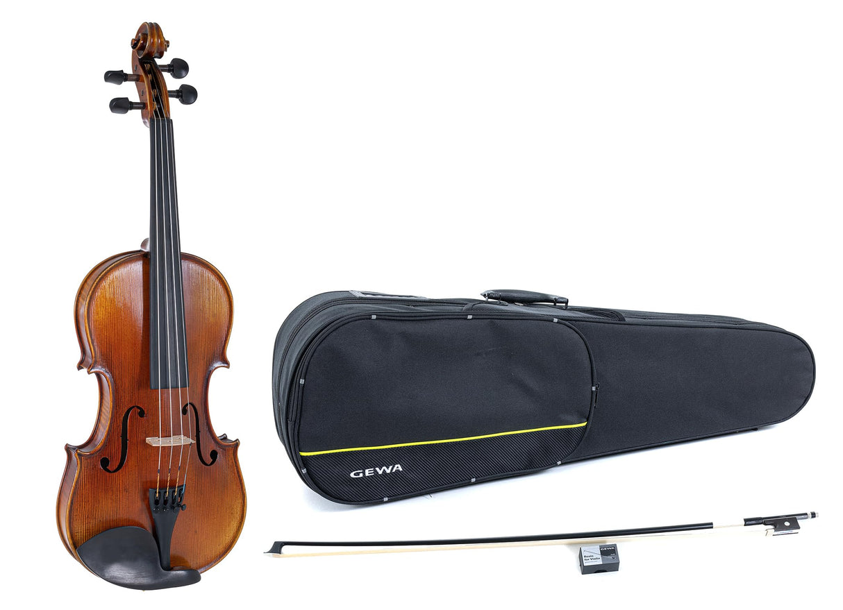 GEWA Maestro 2 VL 4, 3/4 listo para jugar, incluye formetui, arco de carbono y cuerdas Larsen Aurora