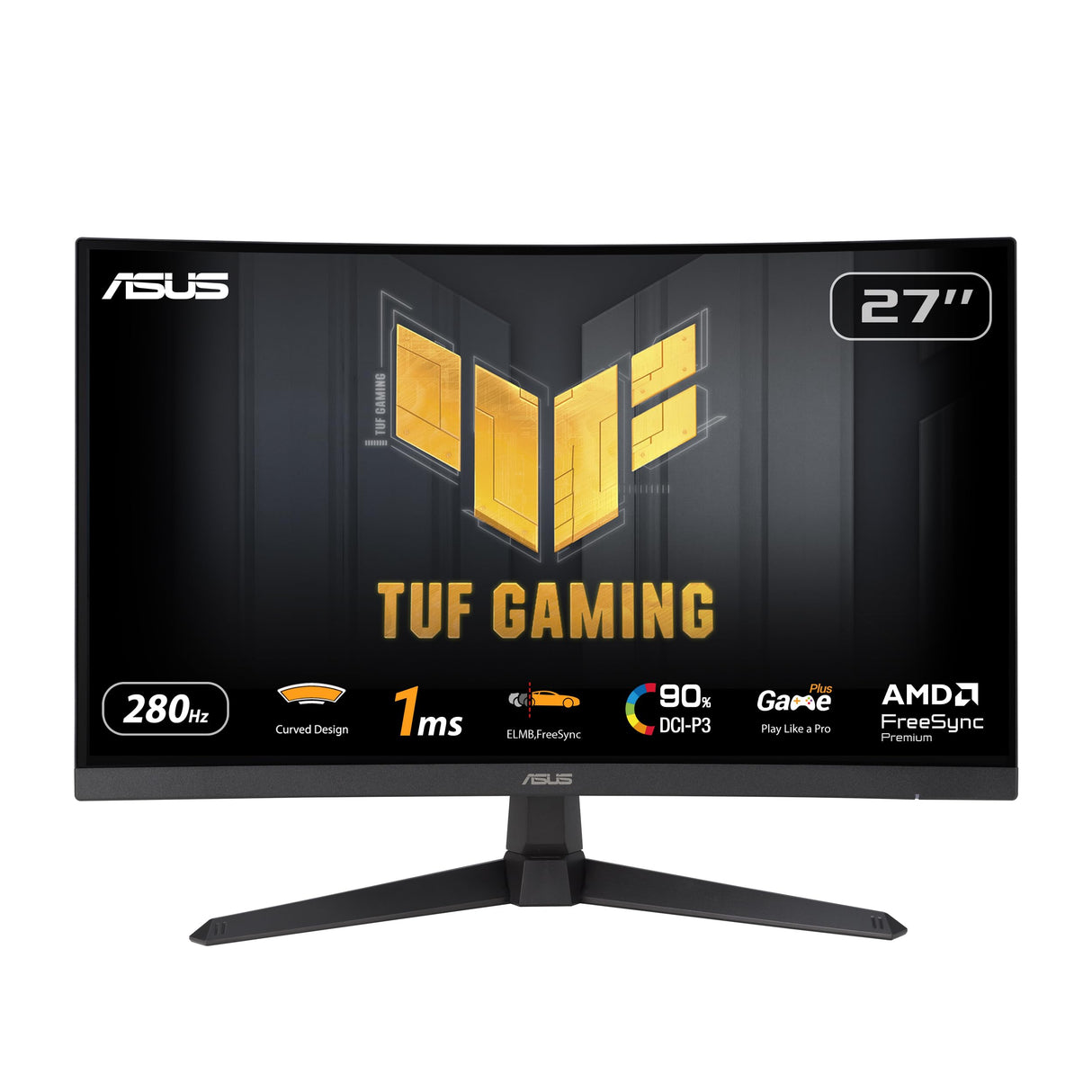 ASUS TUF Gaming VG27VQM1B - Monitor Gaming de 27 Pulgadas Full HD, Curvo, 280 Hz, ELMB, 1 ms de Tiempo de Respuesta, FreeSync Premium, 90% DCI-P3, DisplayWidget Center