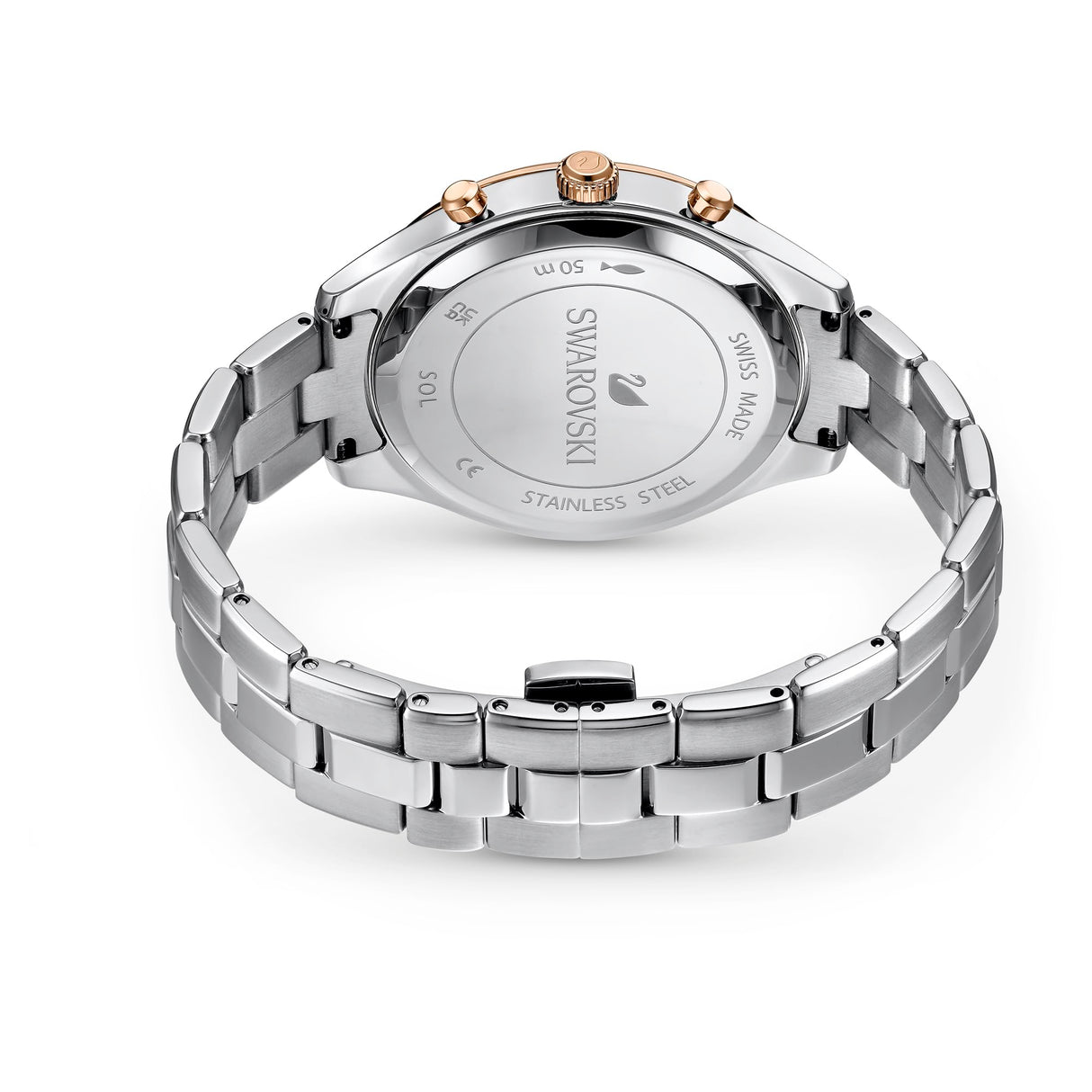 Swarovski Reloj Octea Lux Sport, Brazalete de Metal, Blanco, Acero Inoxidable