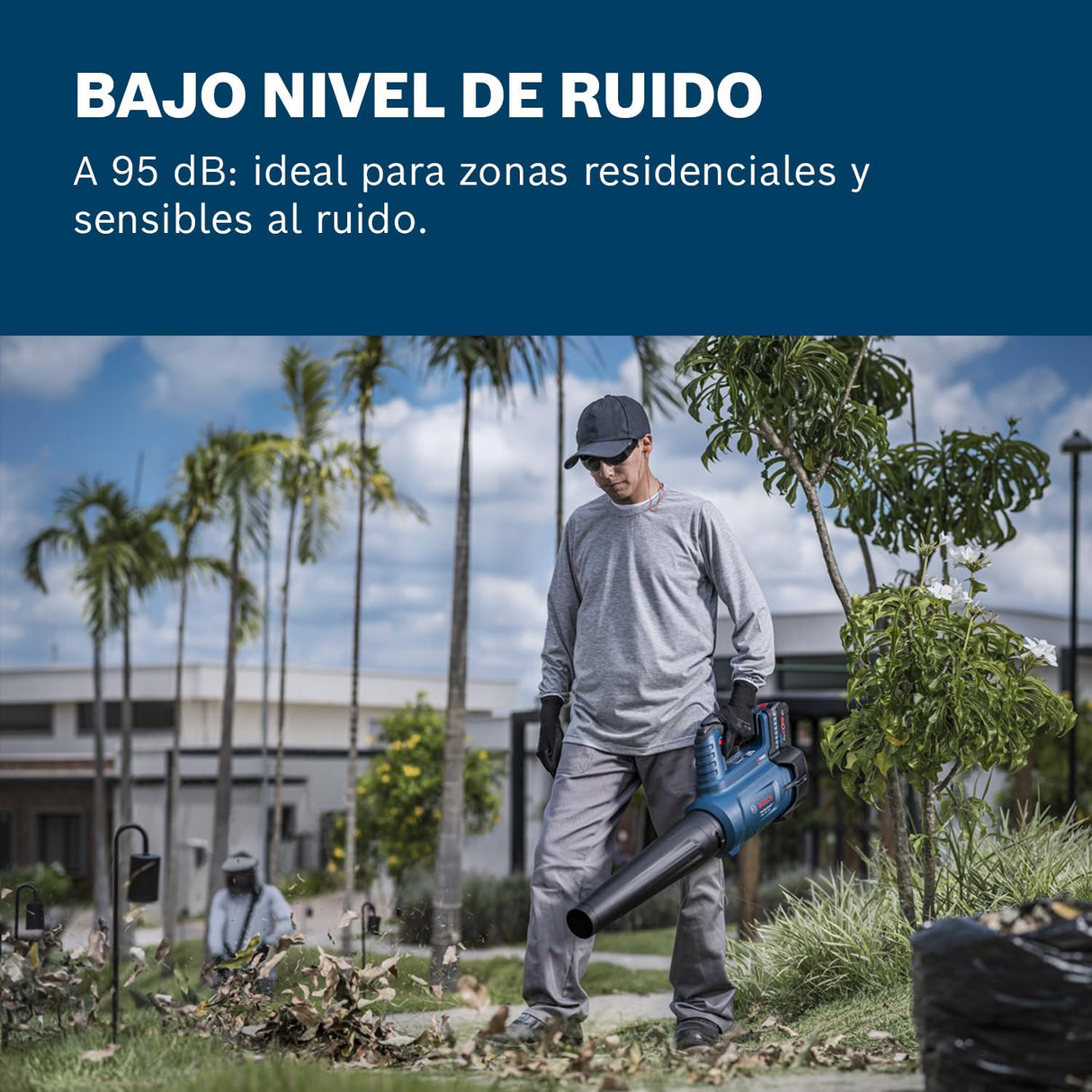 Bosch Professional 18V System soplador a batería BITURBO GBL 18V-750 (caudal de 780 m³/h, velocidad del aire de hasta 198 km/h, velocidad de giro variable, incl. boquilla, sin batería/cargador)