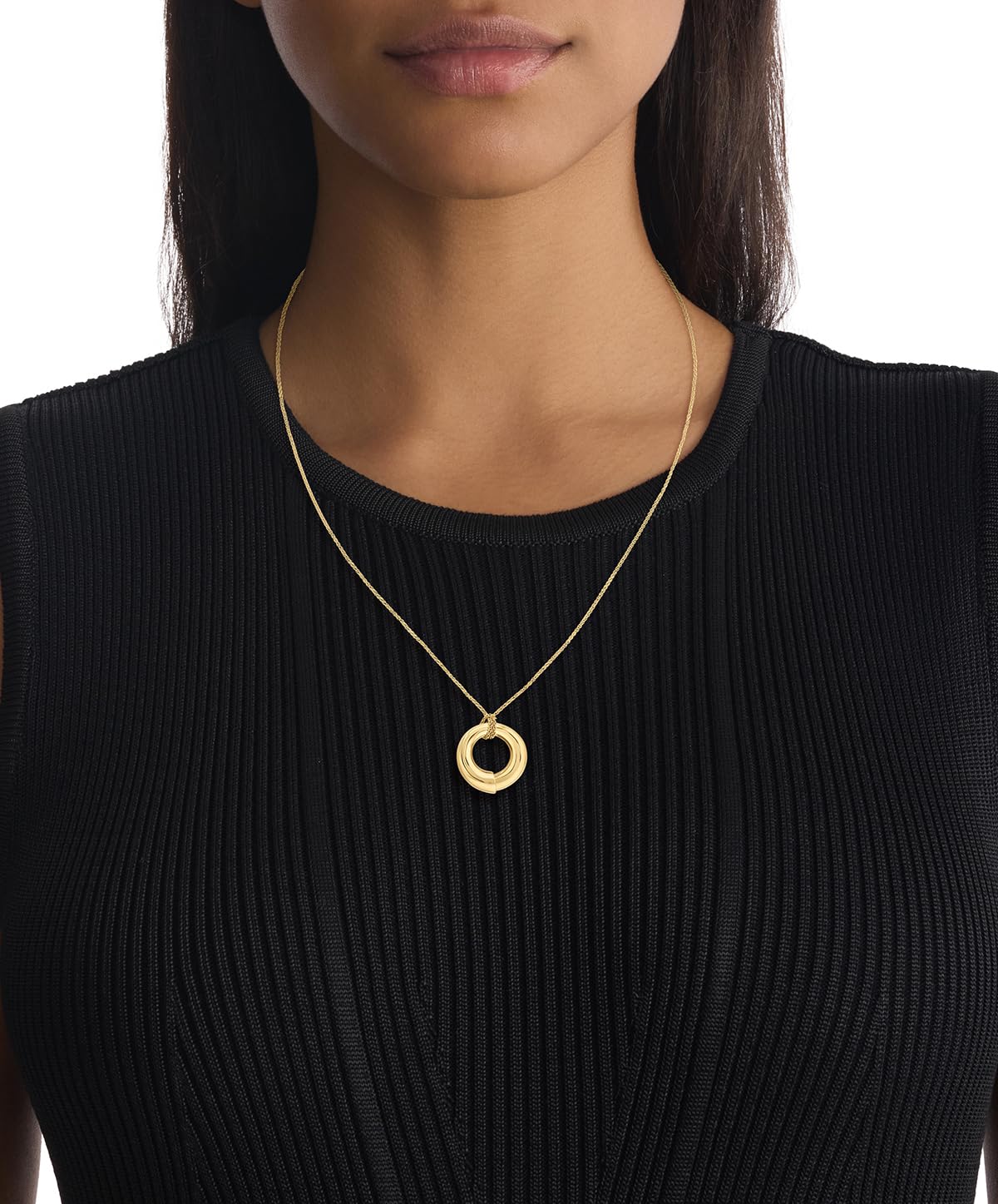 Calvin Klein Collar con Colgante para Mujer Colección CK SPIRAL de Oro Amarillo con un Charm - 35000761
