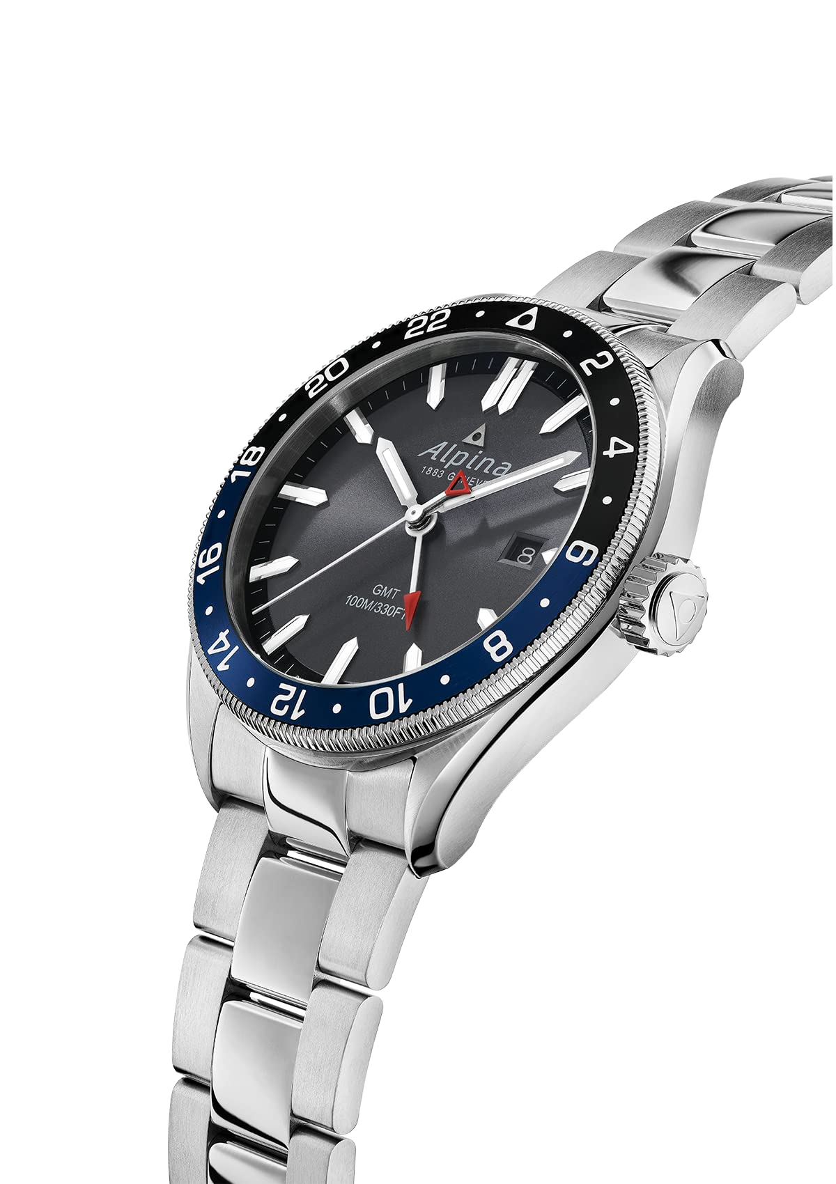 Alpina Reloj Analógico para Hombres de Cuarzo Suizo con Correa en Acero Inoxidable AL-247GB4E6B