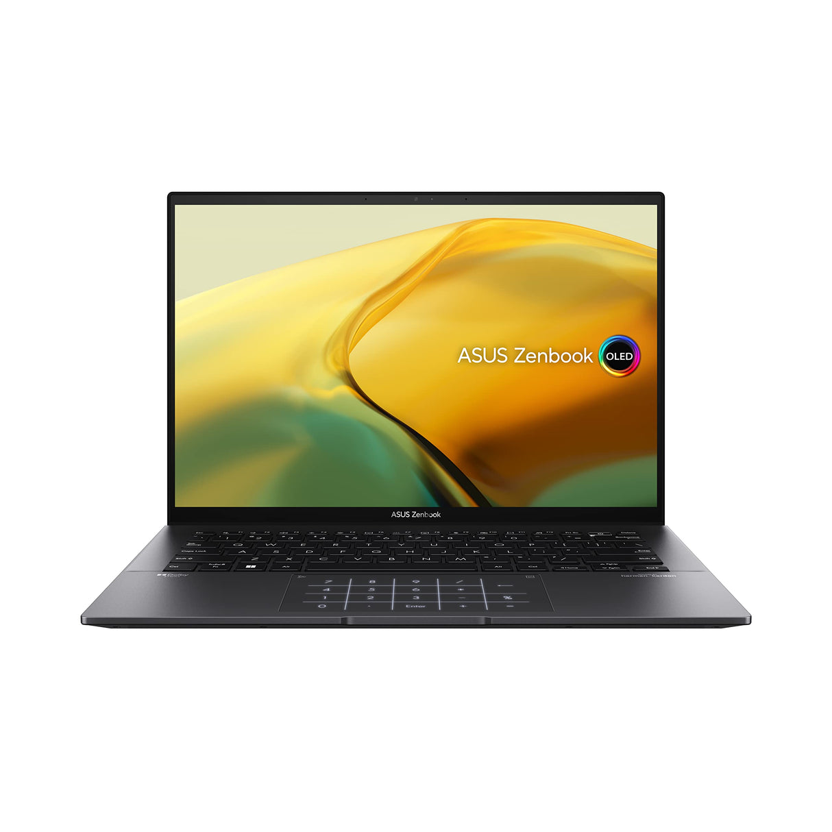 ASUS Zenbook 14 OLED UM3402YA-KM513 - Ordenador Portátil 14" 2.8K (AMD Ryzen 5 7530U, 16GB RAM, 512GB SSD, Radeon Graphics, Sin Sistema Operativo) Negro Jade - Teclado QWERTY español