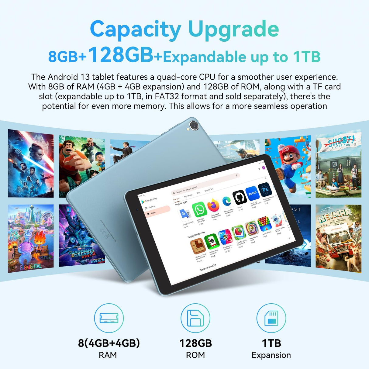 Blackview Tablet Tab 50 8" 4 GB RAM 128 GB Azul