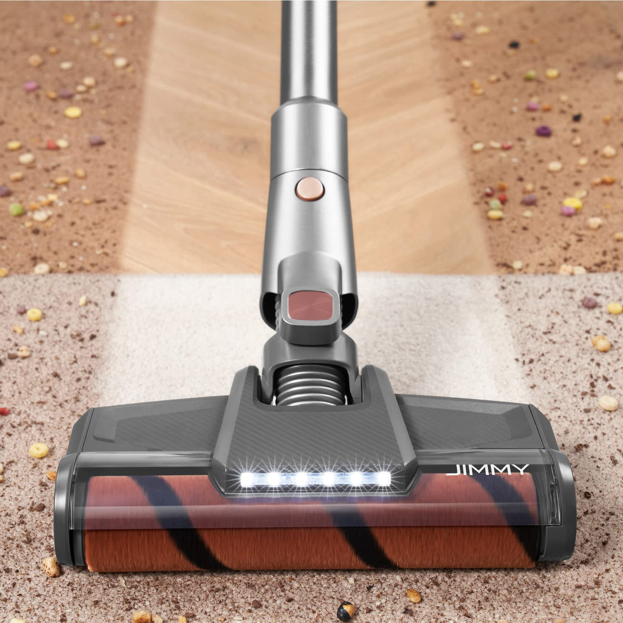 Jimmy H10 Pro - Aspiradora eléctrica inalámbrica Flexible, batería extraíble, 600 W, 245 AW y 25 Kpa Potencia, autonomía de 90 Minutos, Pantalla LED Inteligente, Filtro HEPA y estación de Carga