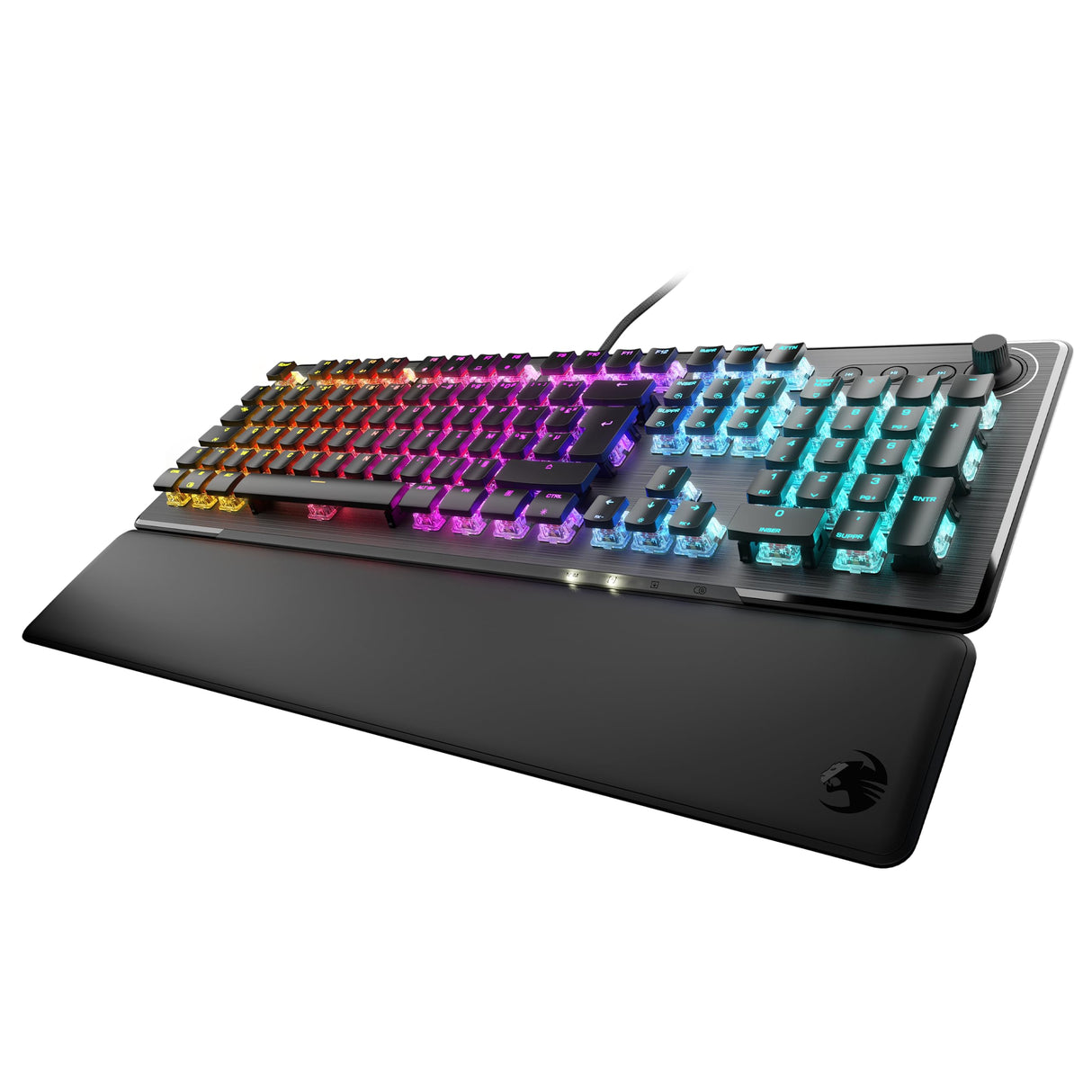 ROCCAT Vulcan II – Teclado mecánico para Juegos para PC, Teclas retroiluminadas RGB Personalizables, reposamuñecas extraíbles, Titan II Linear Switches, Negro