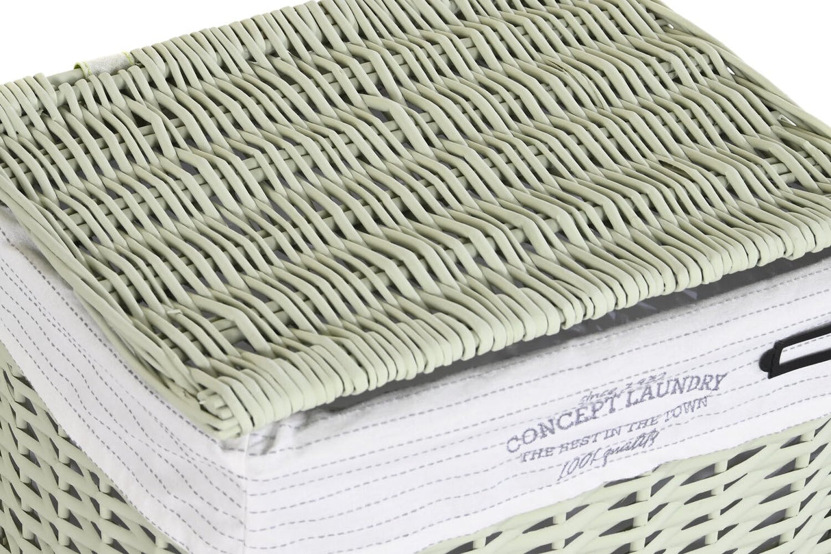 CESTA ROPA SET 5 MIMBRE POLIESTER 44X34X56 VERDE