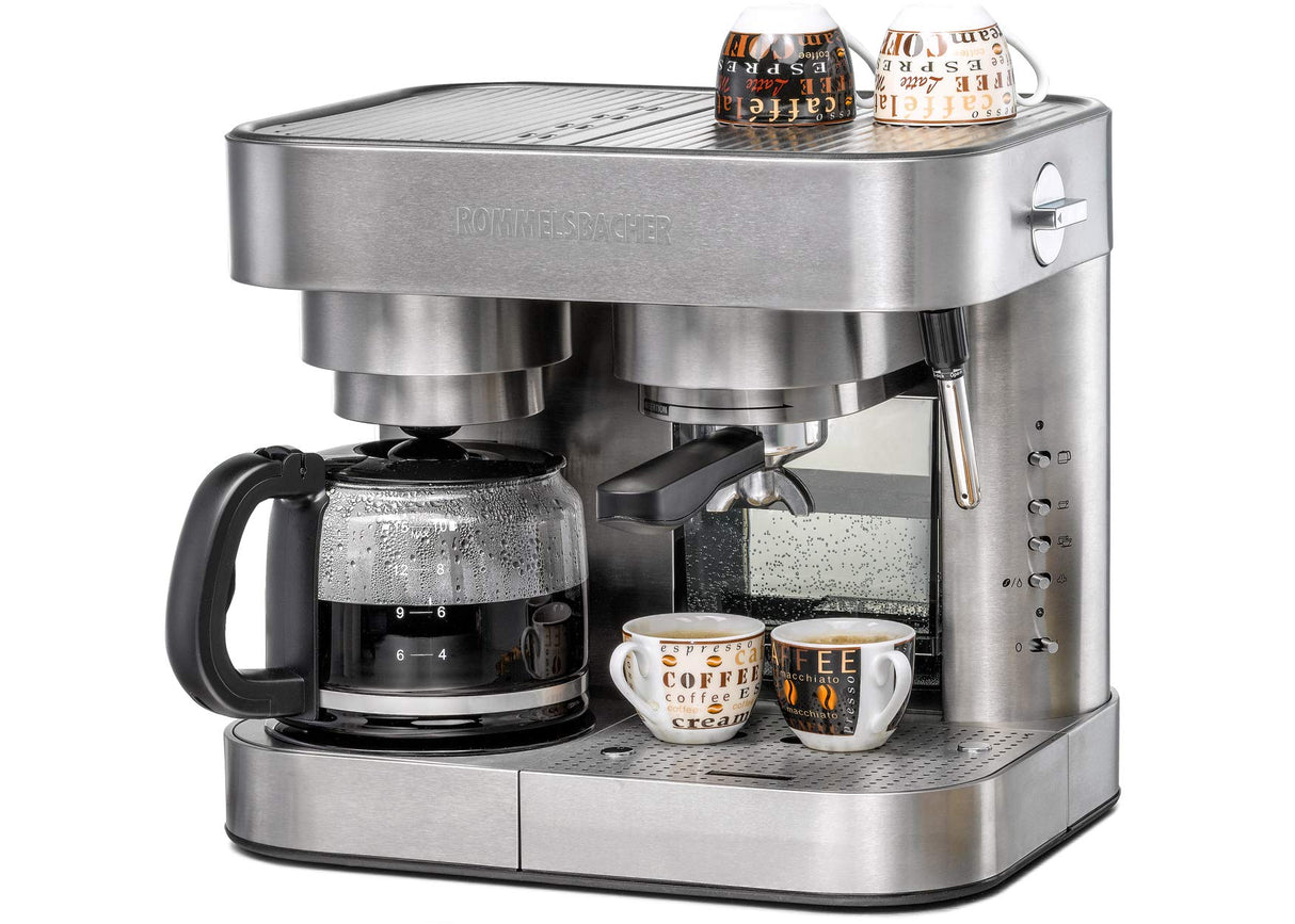 Rommelsbacher EKS 3010 Café/Espresso Centro, 10 Cups, Acero Inoxidable
