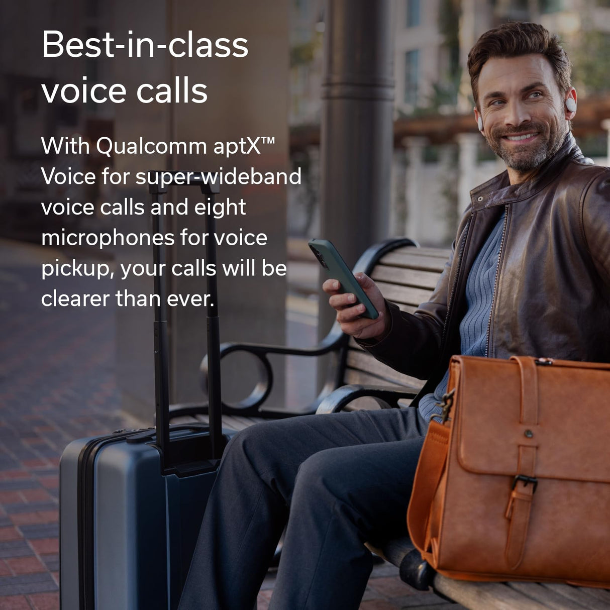 DENON PerL Pro True Wireless Earbuds, Perfil de Sonido Personalizado, Auriculares con cancelación de Ruido, Auriculares Resistentes al Agua, con micrófonos Integrados - Blanco