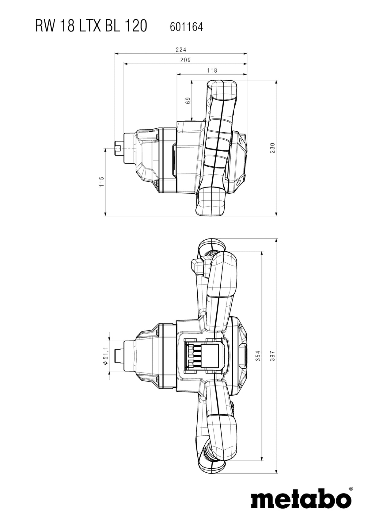 Metabo Agitador de Batería 18V RW 18 LTX BL 120 | Motor Sin Escobillas, Parada Rápida, 30L Mezcla Eficiente, Seguridad Mejorada, Manejo Ergonómico Avanzado