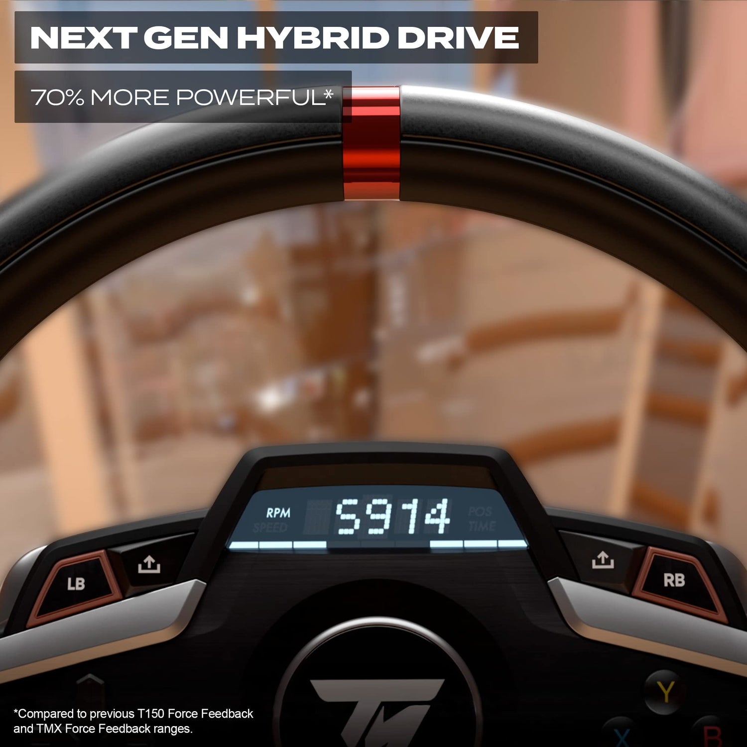 Thrustmaster T248 Volante de Carreras y Pedales Magnéticos – Xbox Series X|S, Xbox One, PC – HYBRID DRIVE, Palancas Magnéticas, Retroalimentación de Fuerza Dinámica, Pantalla Integrada