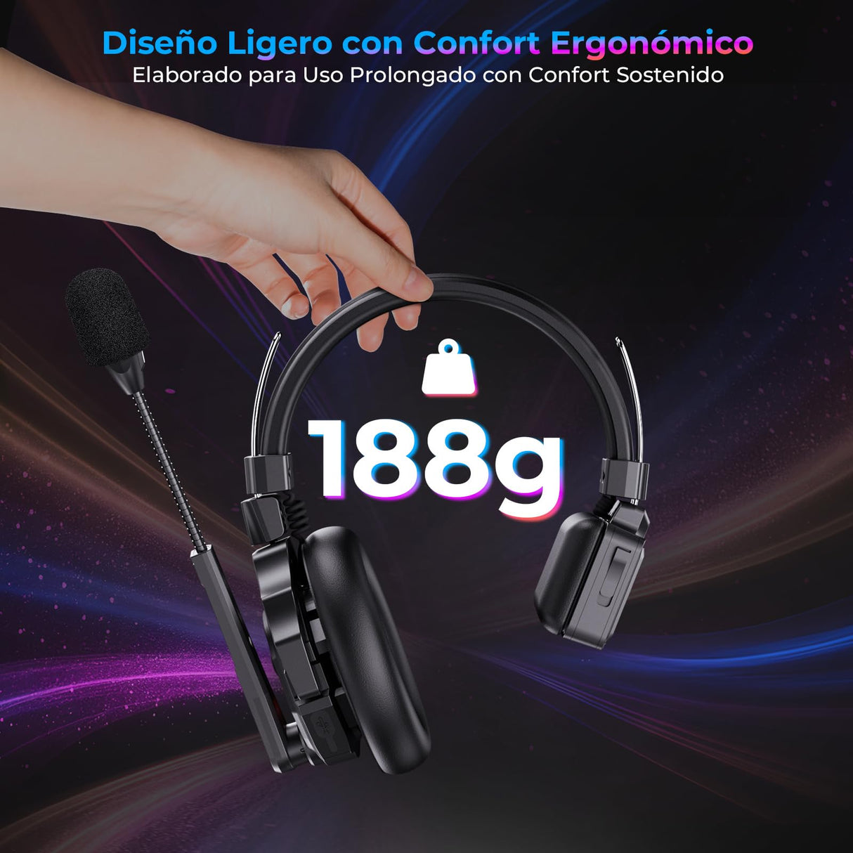 Rollei XTALK X5 Auriculares de Intercomunicación 2.4GHz Auricular de Comunicación Inalámbrico 350M Alcance 20H Sistema de Comunicación para Equipo Intercomunicación-Auriculares-Inalámbrico-Equipo