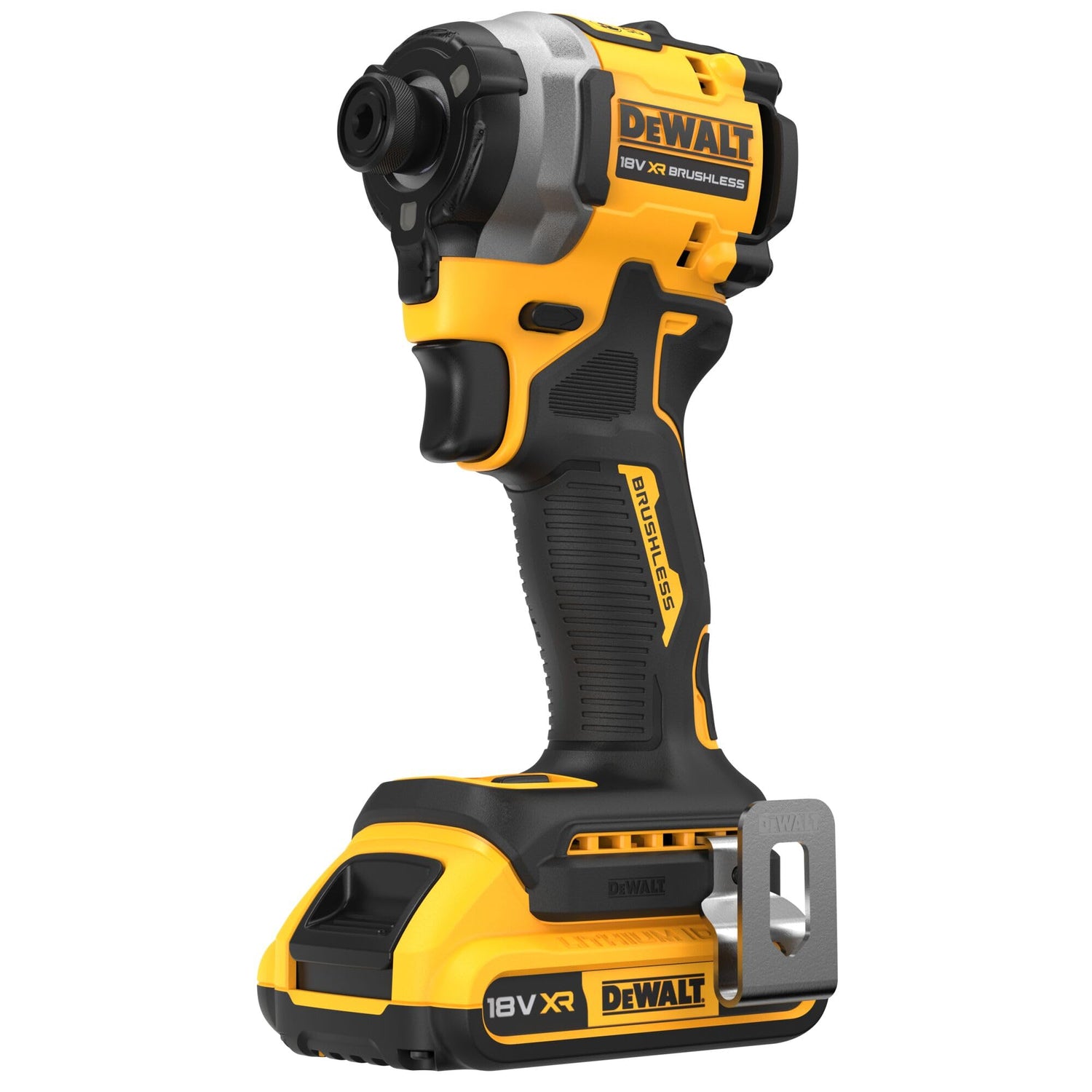 DEWALT DCF850D2T-QW - Atornillador de impacto compacto sin escobillas 18V XR, 1 Batería Li-Ion 2 Ah y Cargador Multi-voltaje XR
