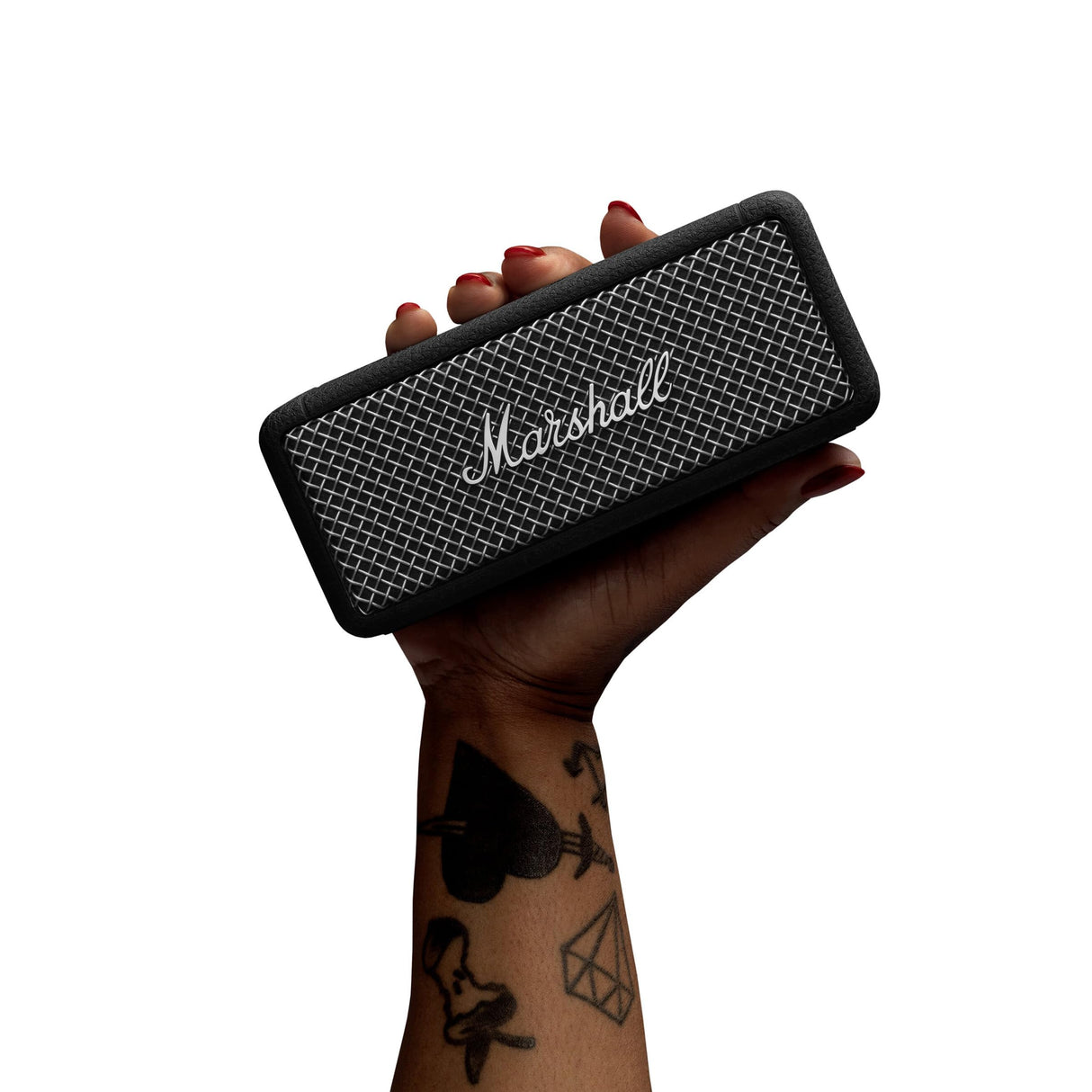 Marshall Emberton II Altavoces Bluetooth portátiles, inalámbricos, Emparejables, IP67 Resistentes al Polvo y al Agua, Encima de 30 Horas de Tiempo de reproducción - Negro y Acero